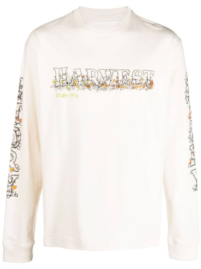 STORY mfg. Harvest logo-print sweatshirt - Neutrals von STORY mfg.