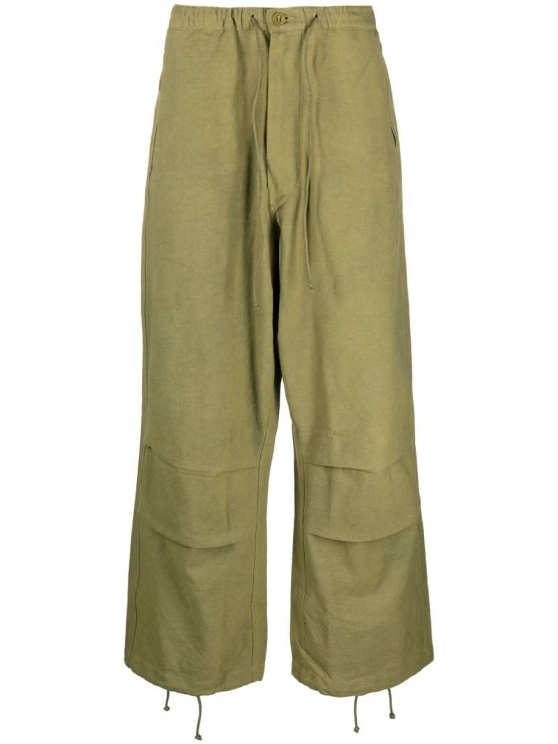 STORY mfg. Paco drawstring cotton trousers - Green von STORY mfg.