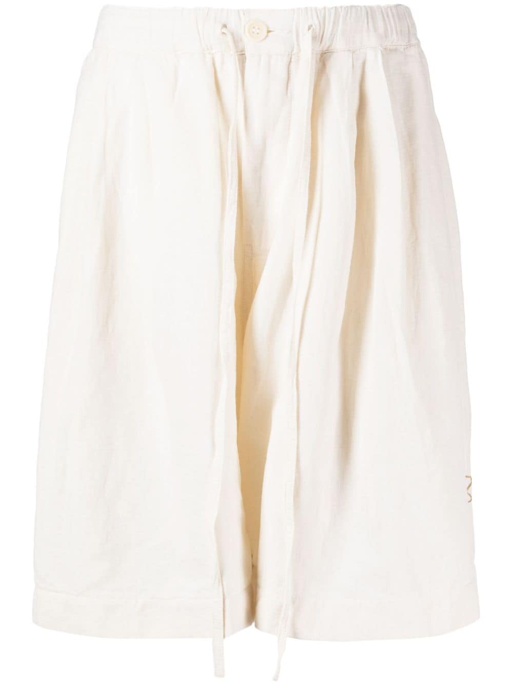 STORY mfg. pumpkin-embroidered organic-cotton shorts - White von STORY mfg.