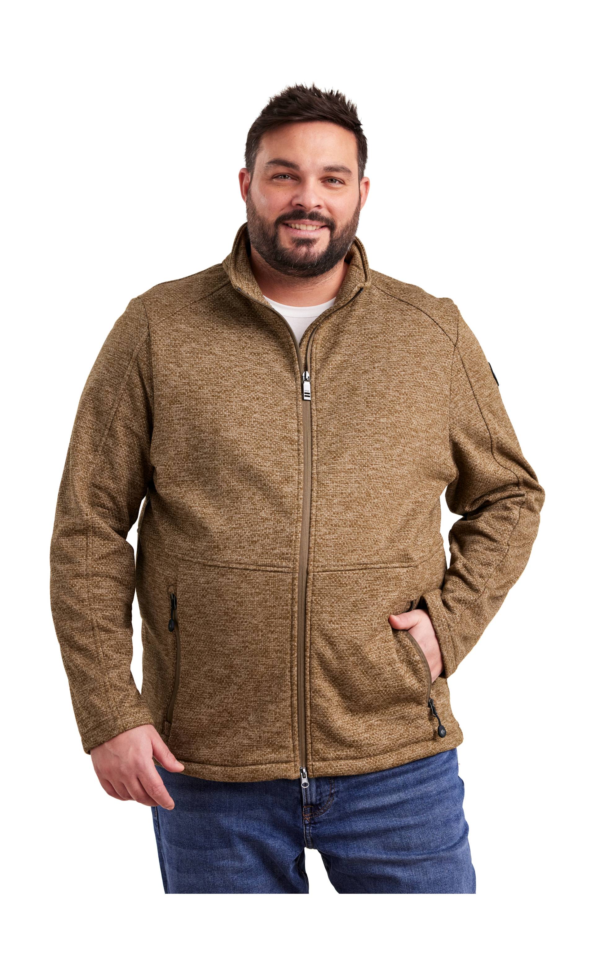 STOY Fleecejacke »STS 6 MN KNTFLC JCKT«, Leichte Strickfleecejacke mit 4-Wege-Stretch und 2-Wege-Reissverschluss von STOY