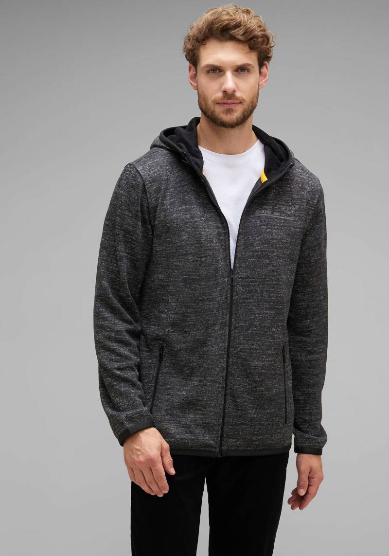 STREET ONE MEN Kapuzensweatjacke, in melierter Optik von STREET ONE MEN