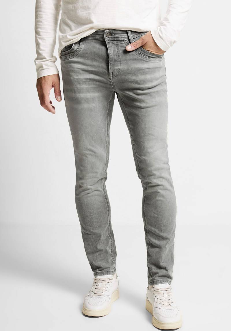 STREET ONE MEN Slim-fit-Jeans, in grauer Waschung von STREET ONE MEN