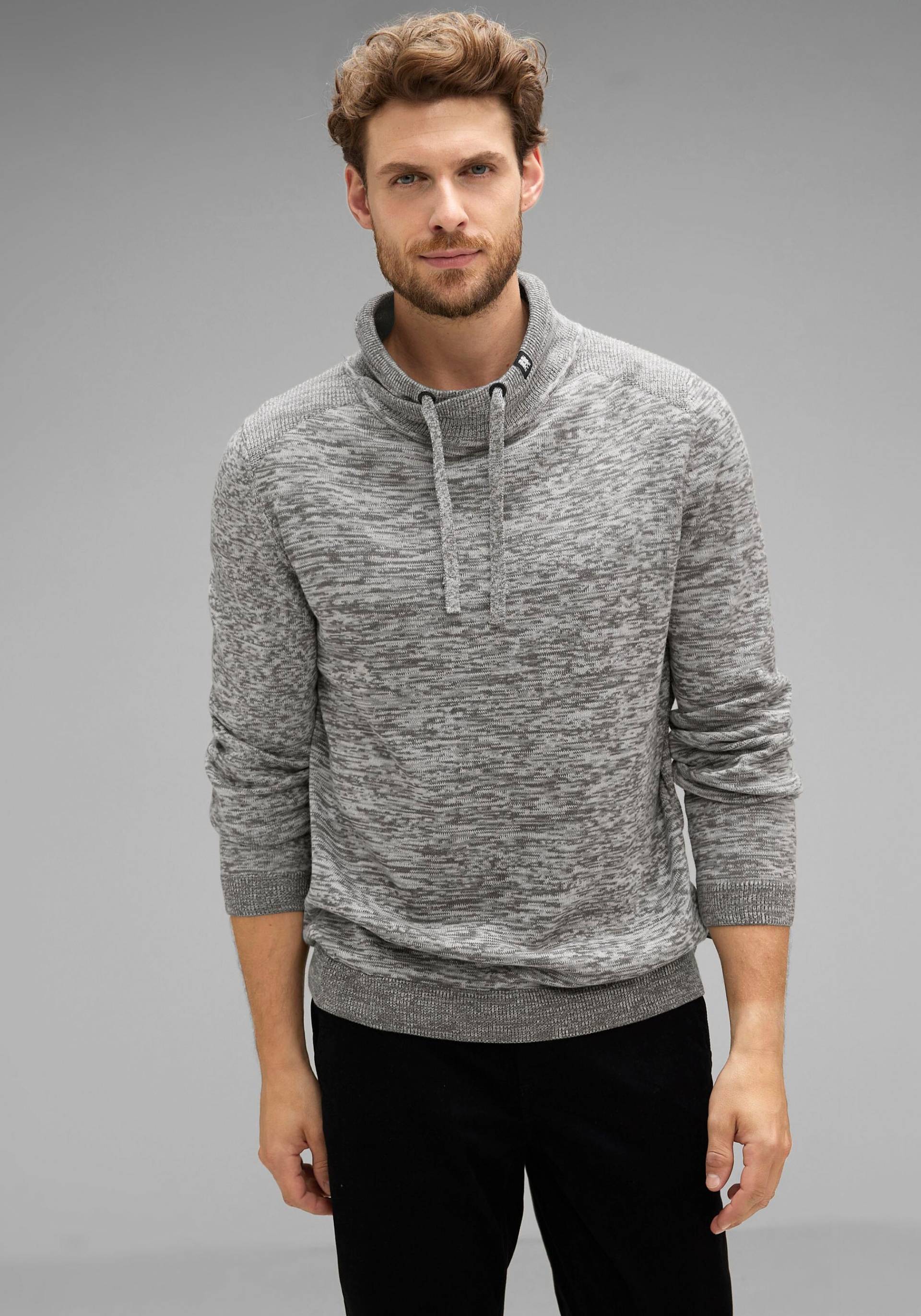 STREET ONE MEN Strickpullover, in melierter Optik von STREET ONE MEN