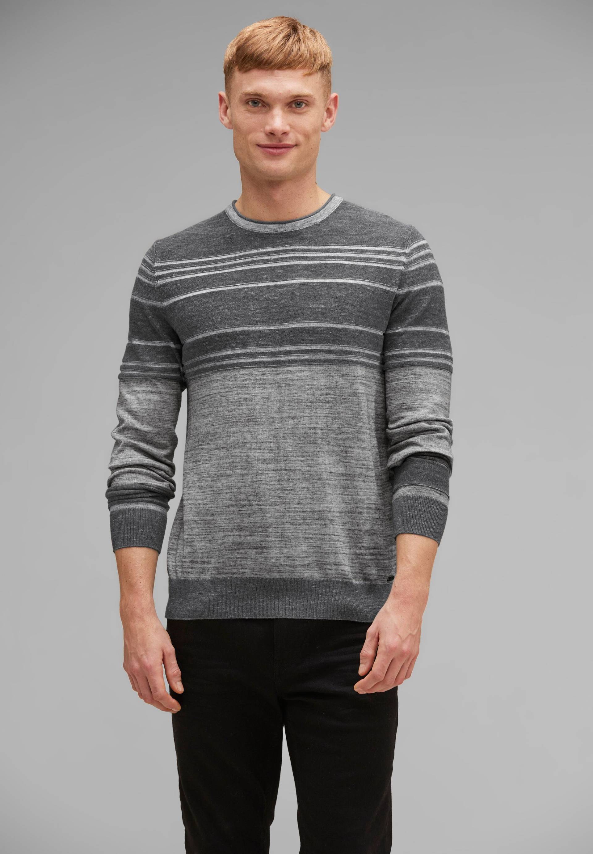 STREET ONE MEN Strickpullover »Zweifarbiger Strickpullover«, Zweifarbig gestreift von STREET ONE MEN