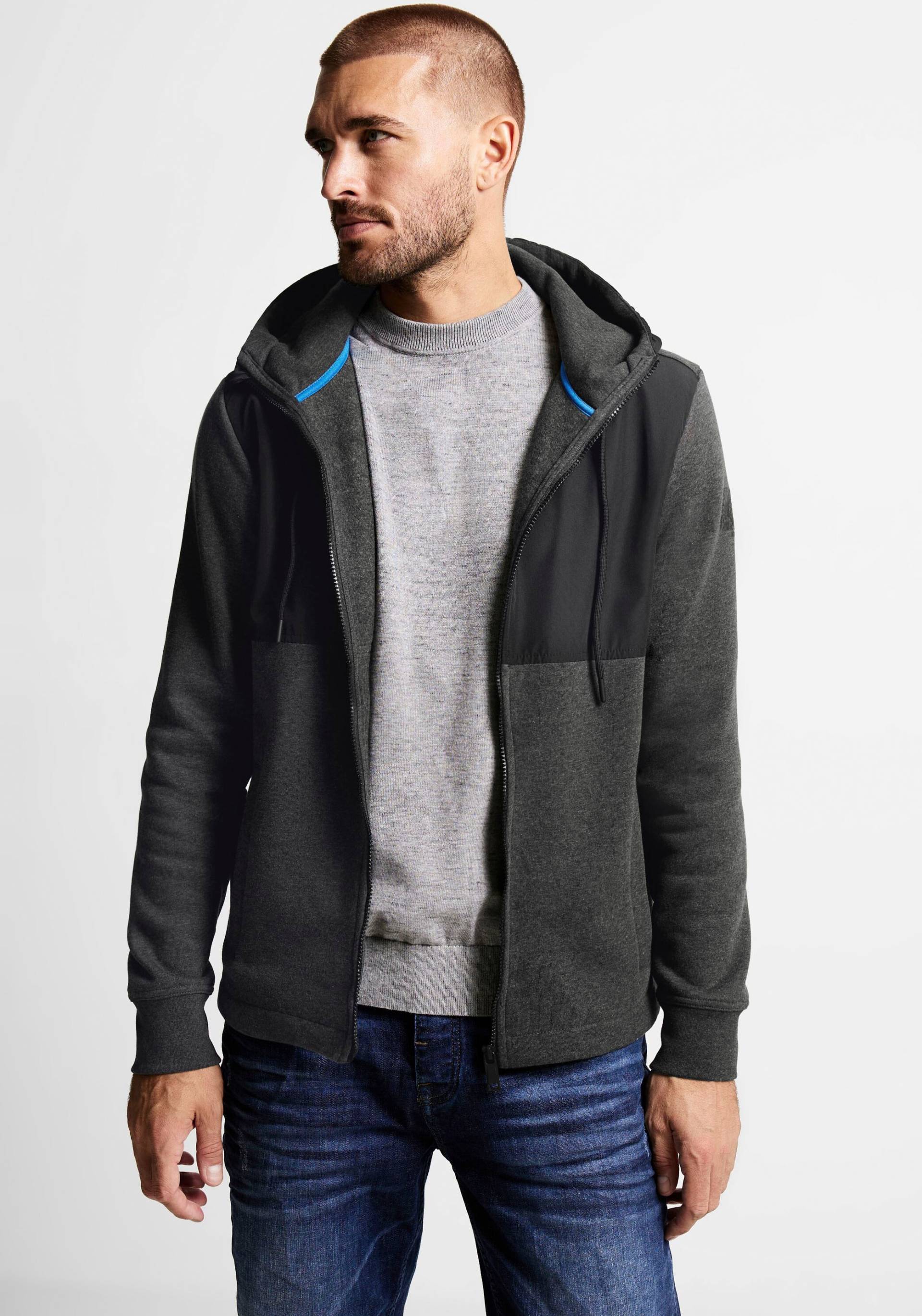 STREET ONE MEN Sweatjacke, im hüftlangen Schnitt STREET ONE MEN Sweatjacke, im hüftlangen Schnitt von STREET ONE MEN