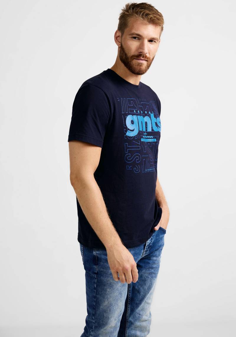 STREET ONE MEN T-Shirt, mit Schriftzug vorne von STREET ONE MEN