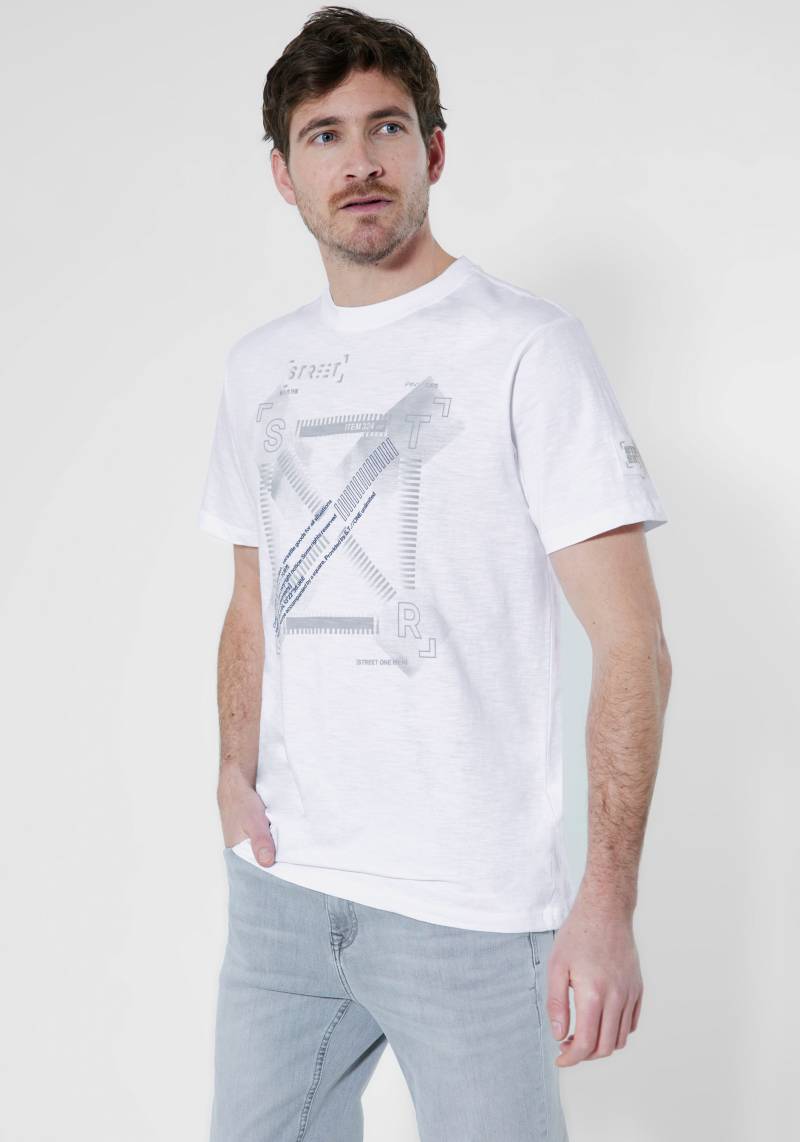 STREET ONE MEN T-Shirt, mit coolen Frontprint von STREET ONE MEN