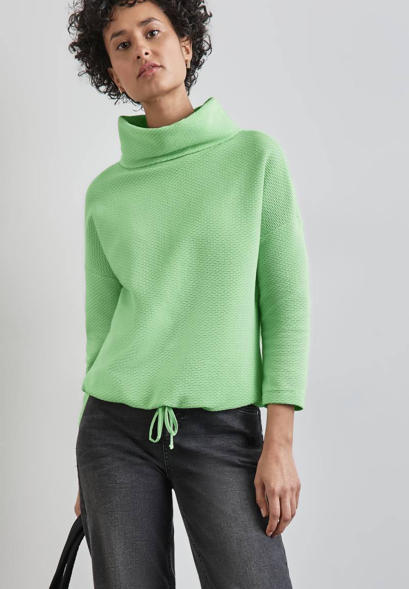 STREET ONE 3/4-Arm-Shirt, in Struktur-Optik und mit Schalkragen von STREET ONE