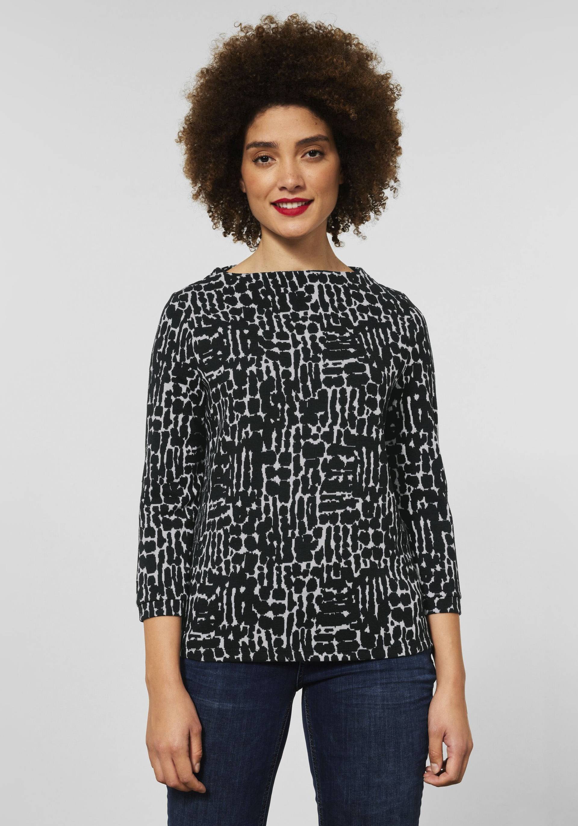 STREET ONE 3/4-Arm-Shirt, mit Turtle Neck Ausschnitt von STREET ONE