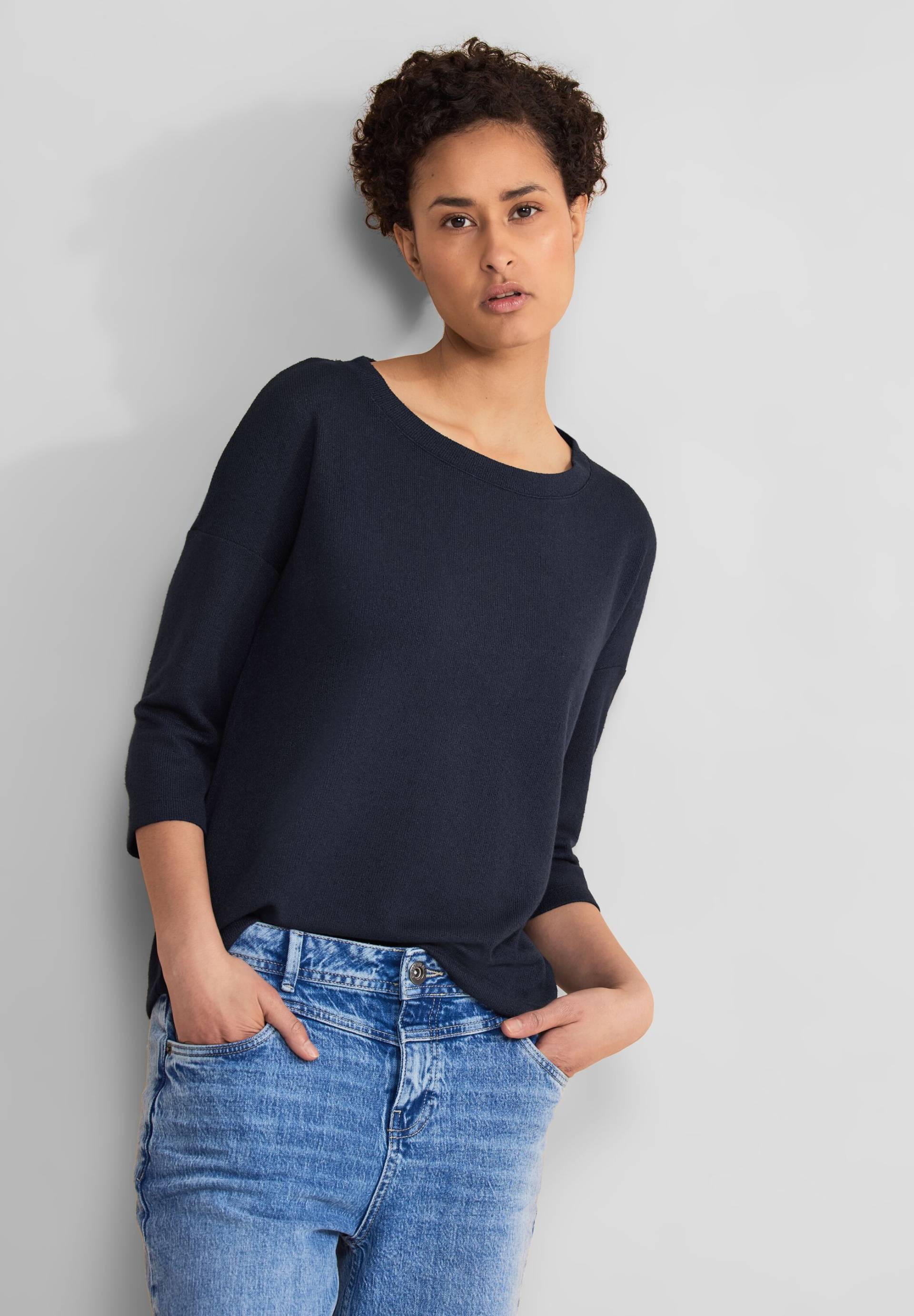 STREET ONE 3/4-Arm-Shirt, in Unifarbe von STREET ONE