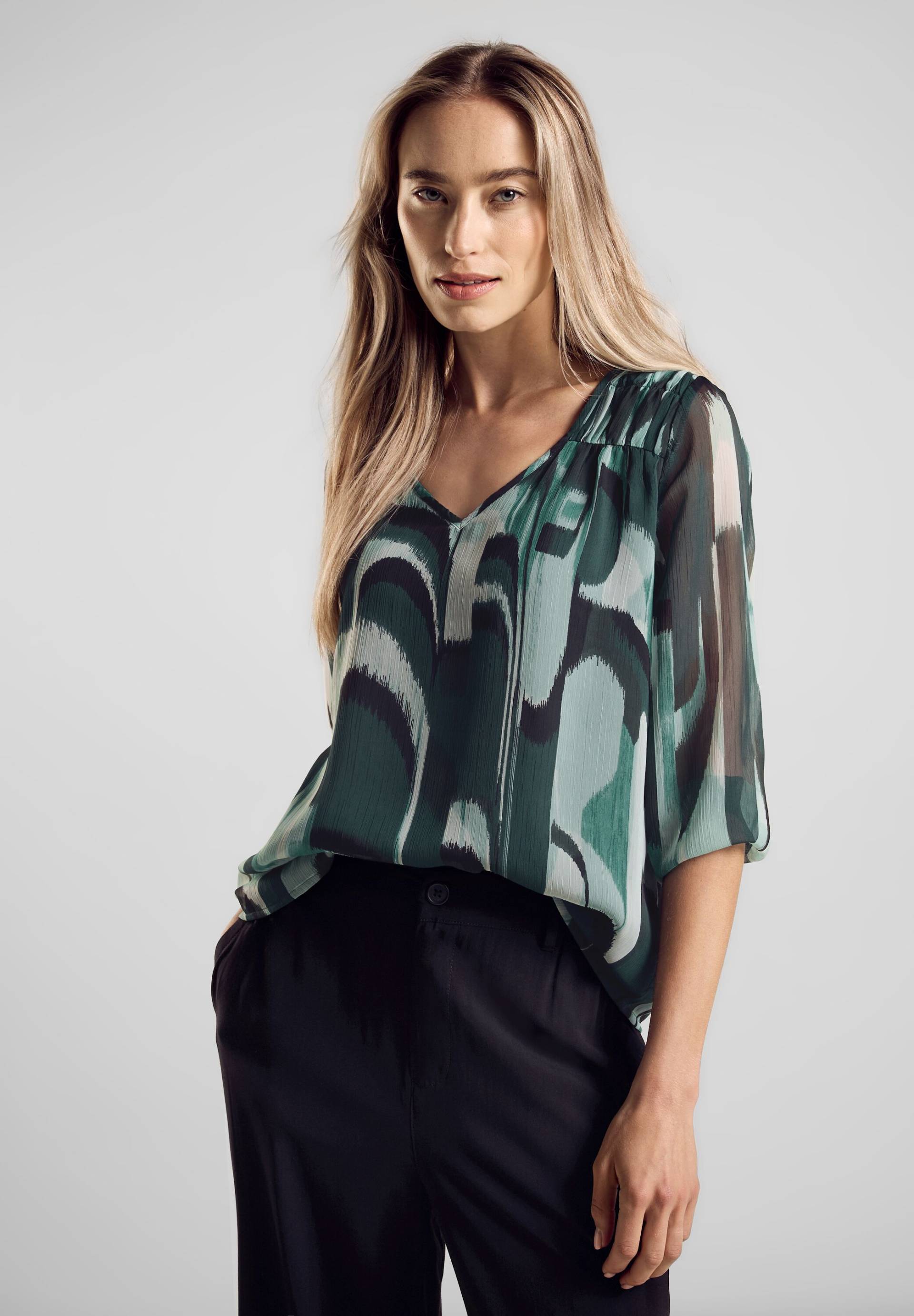 STREET ONE Chiffonbluse, mit All-Over Print von STREET ONE