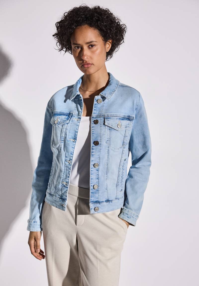 STREET ONE Jeansjacke, ohne Kapuze, im Bleached-Look von STREET ONE