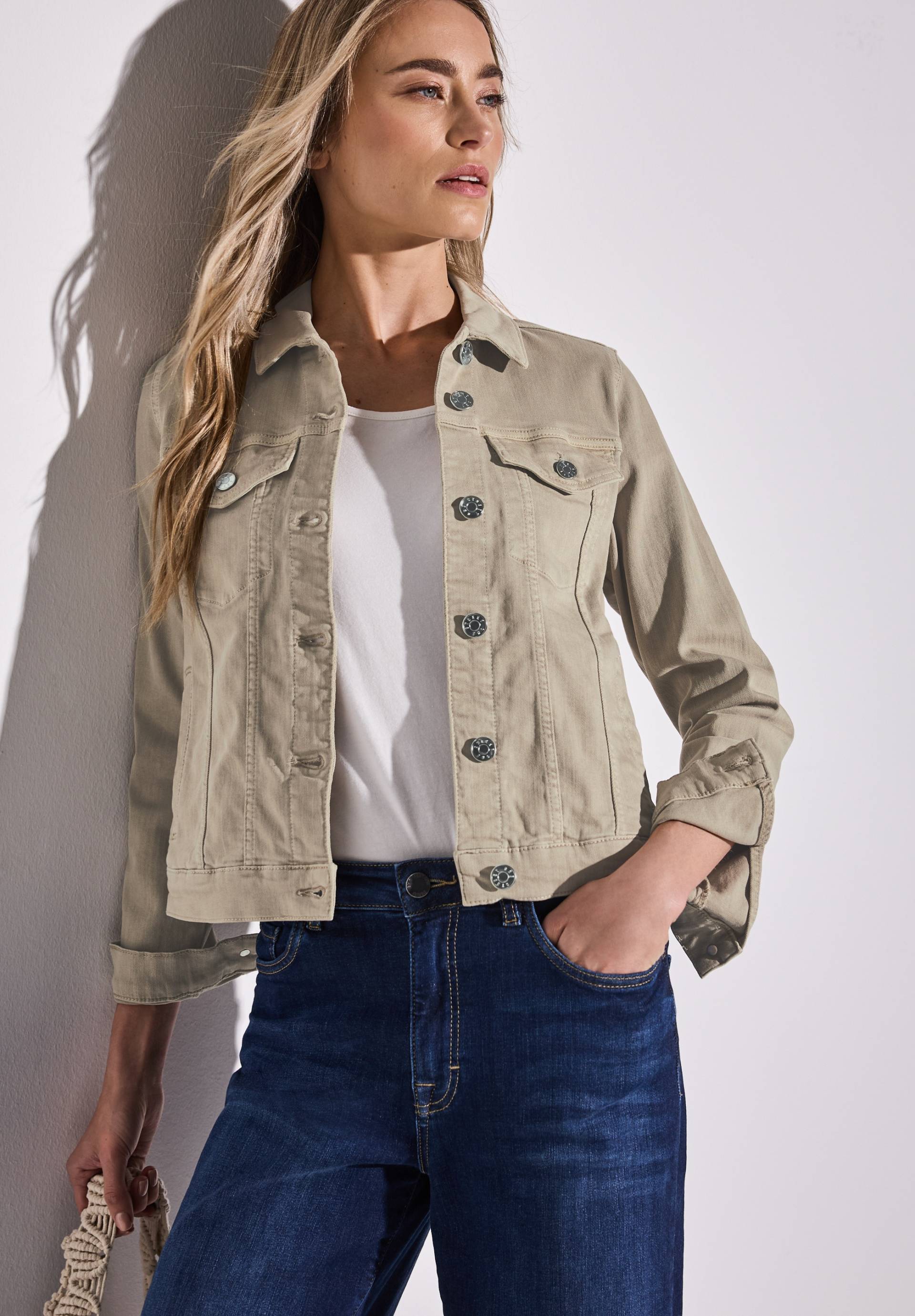 STREET ONE Jeansjacke, ohne Kapuze, mit Stretch und Knopfleiste von STREET ONE