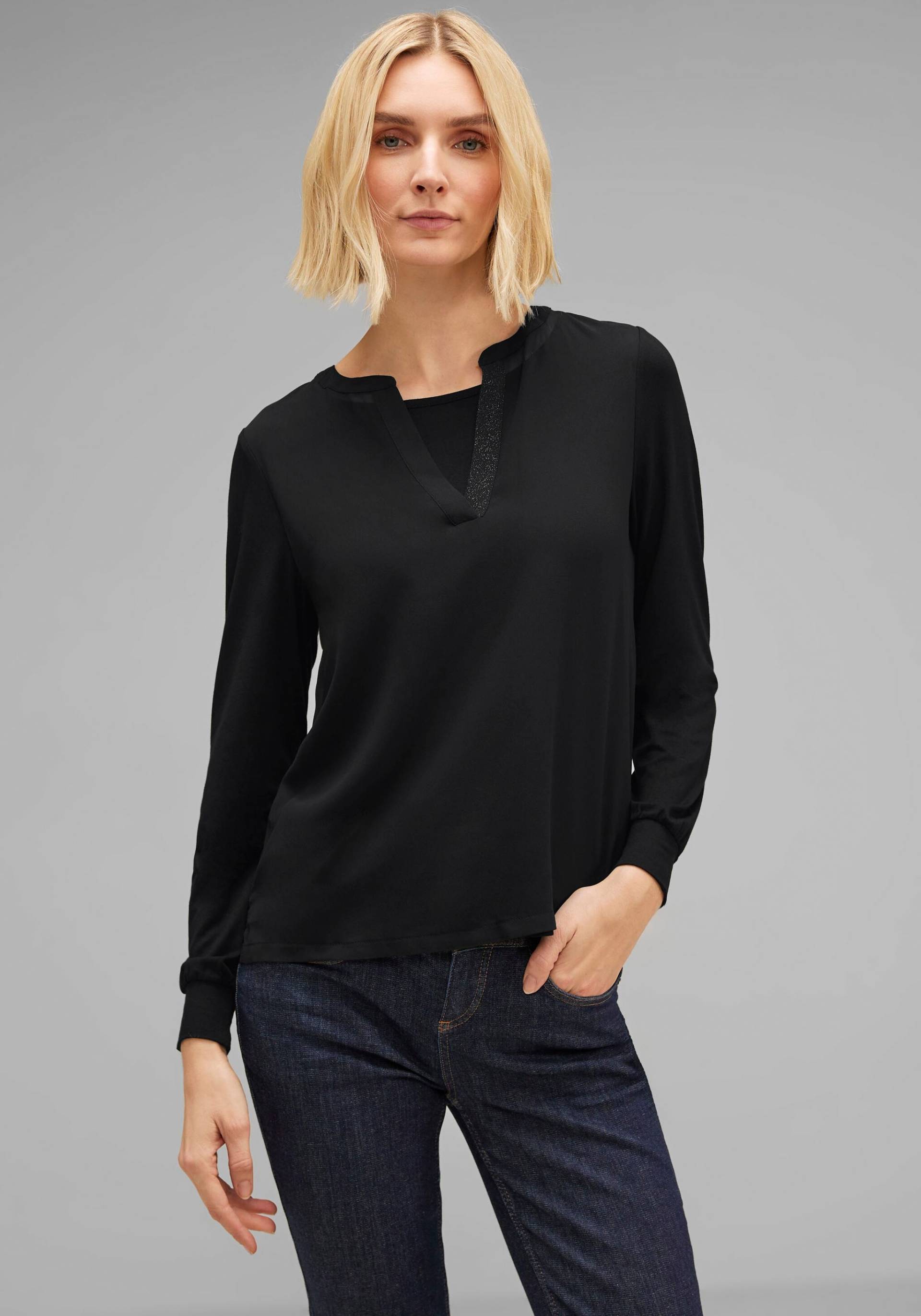 STREET ONE Langarmshirt, in Lagenoptik von STREET ONE