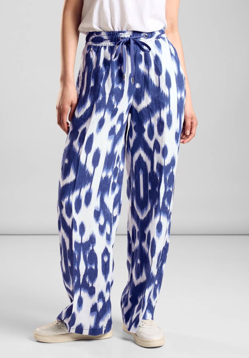 STREET ONE Leinenhose, mit All-Over Print von STREET ONE