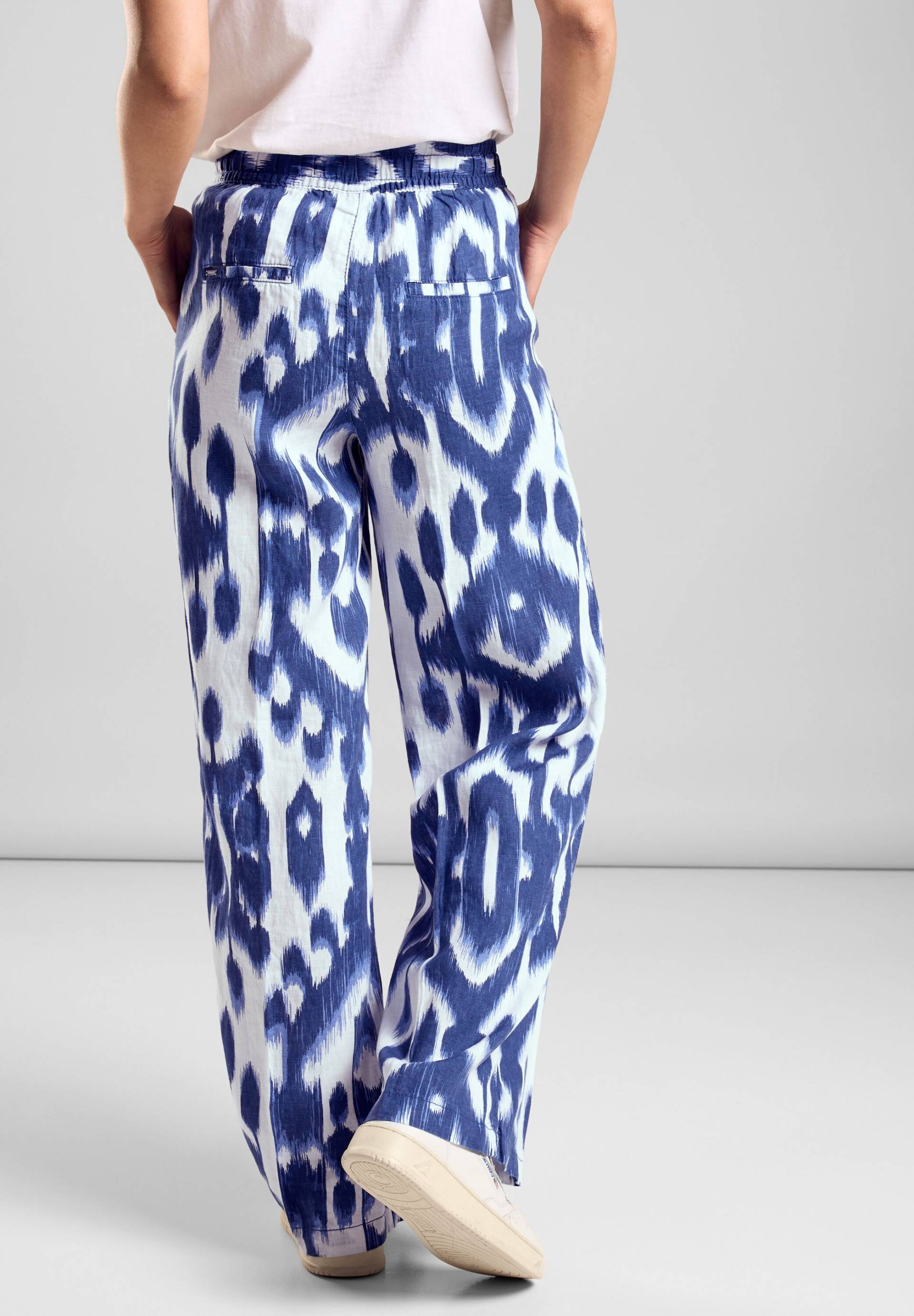 STREET ONE Leinenhose, mit All-Over Print von STREET ONE