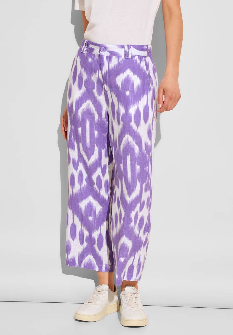 STREET ONE Leinenhose, mit Ikat Muster von STREET ONE