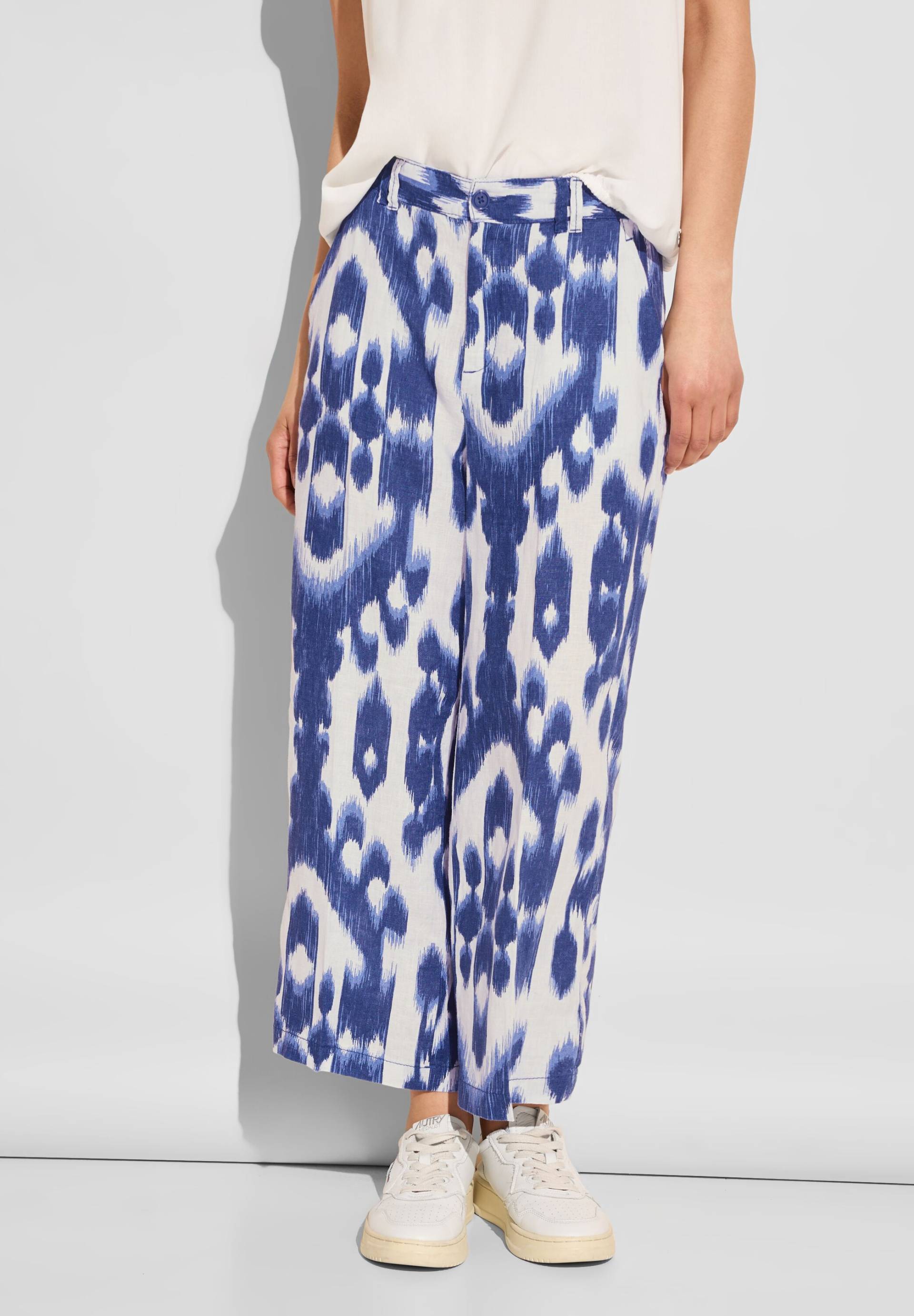 STREET ONE Leinenhose, mit Ikat Muster von STREET ONE