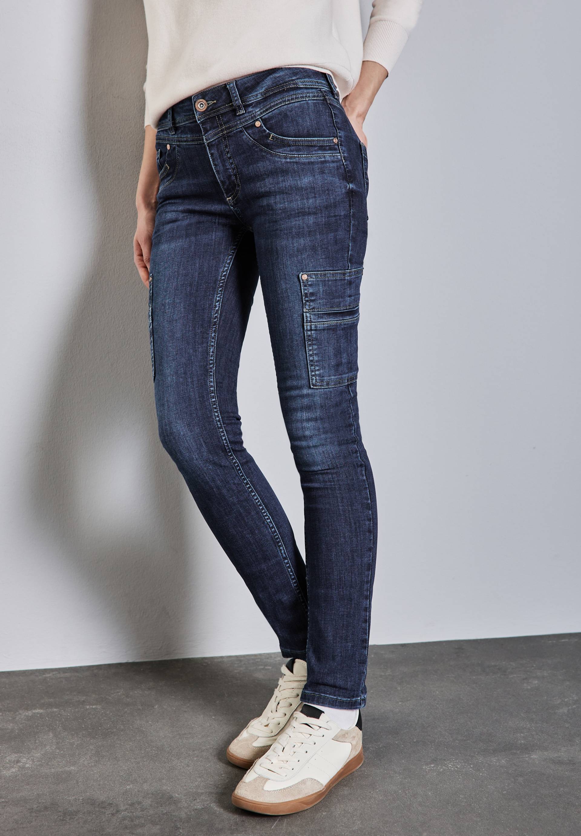 STREET ONE Regular-fit-Jeans »YORK«, mit Cargo-Look Taschen STREET ONE Regular-fit-Jeans »YORK«, mit Cargo-Look Taschen von STREET ONE