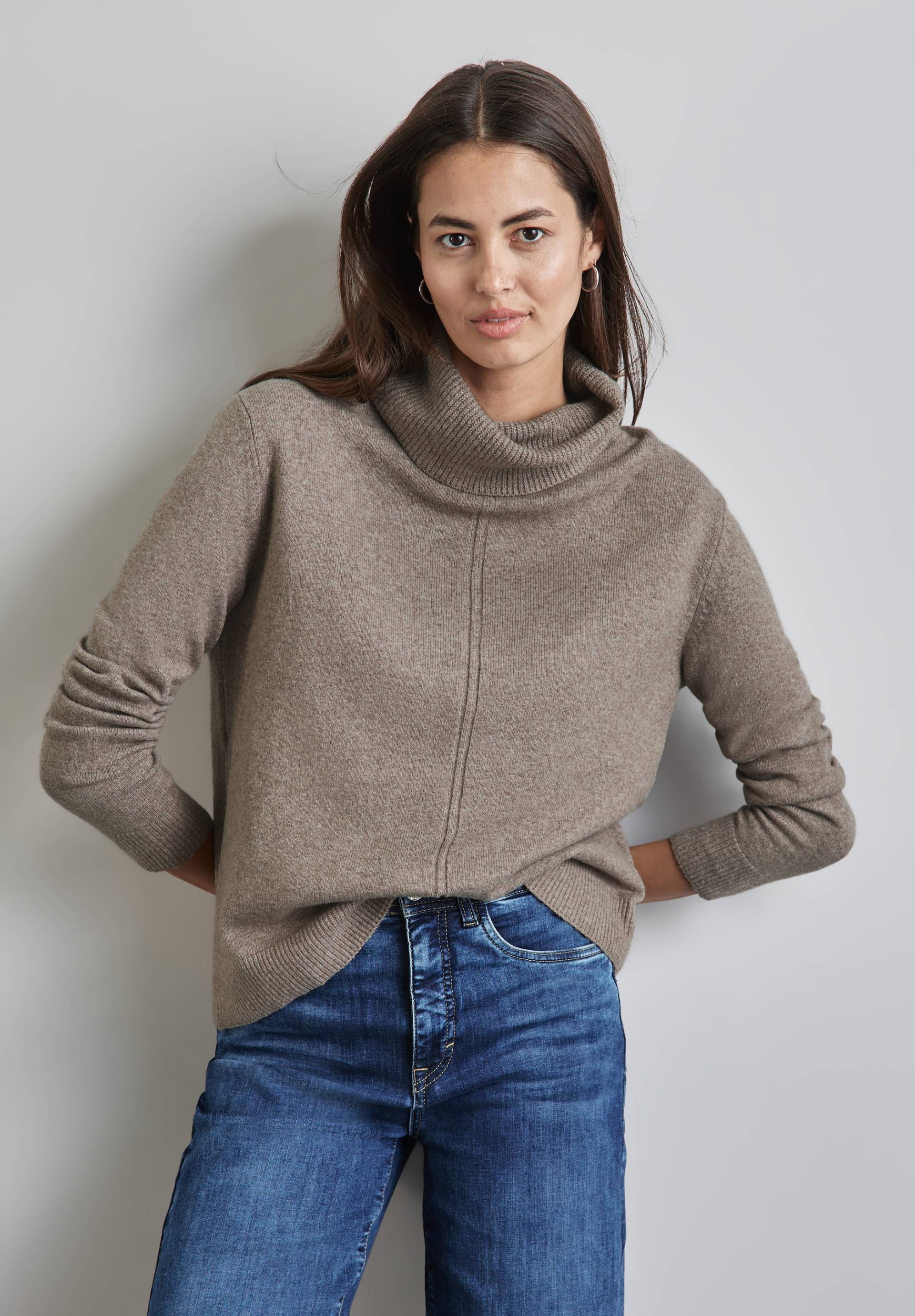 STREET ONE Rollkragenpullover, in melierter Optik STREET ONE Rollkragenpullover, in melierter Optik von STREET ONE