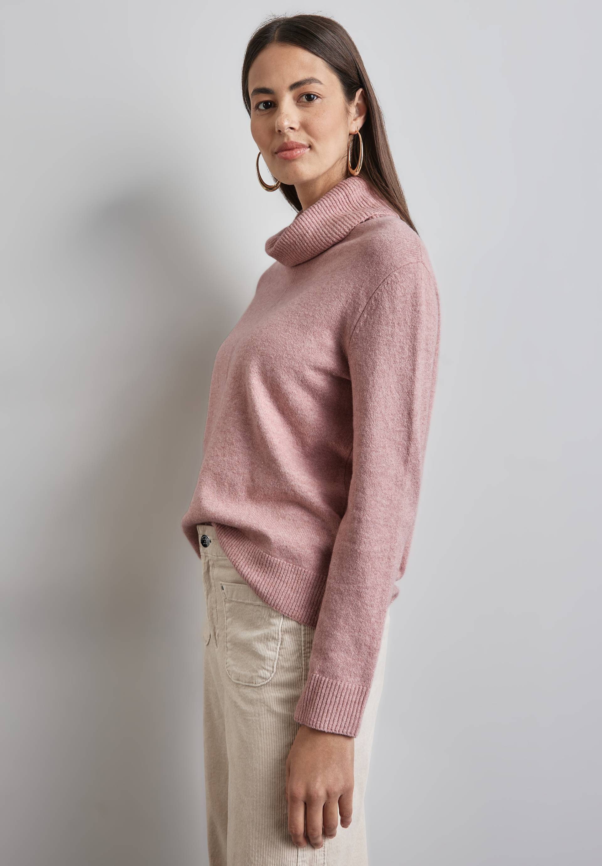 STREET ONE Rollkragenpullover, in melierter Optik STREET ONE Rollkragenpullover, in melierter Optik von STREET ONE