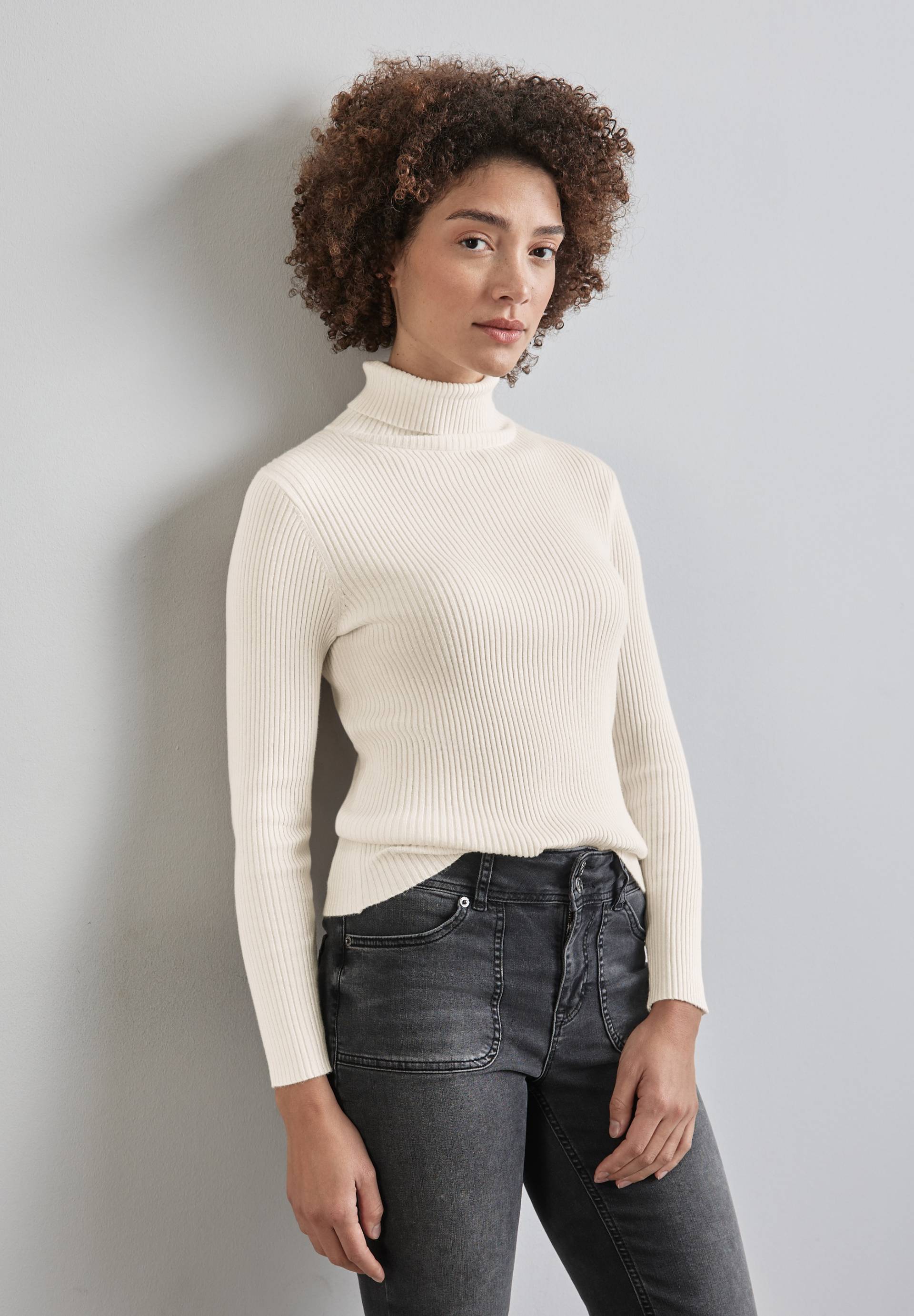 STREET ONE Rollkragenpullover, mit Rippstruktur STREET ONE Rollkragenpullover, mit Rippstruktur von STREET ONE