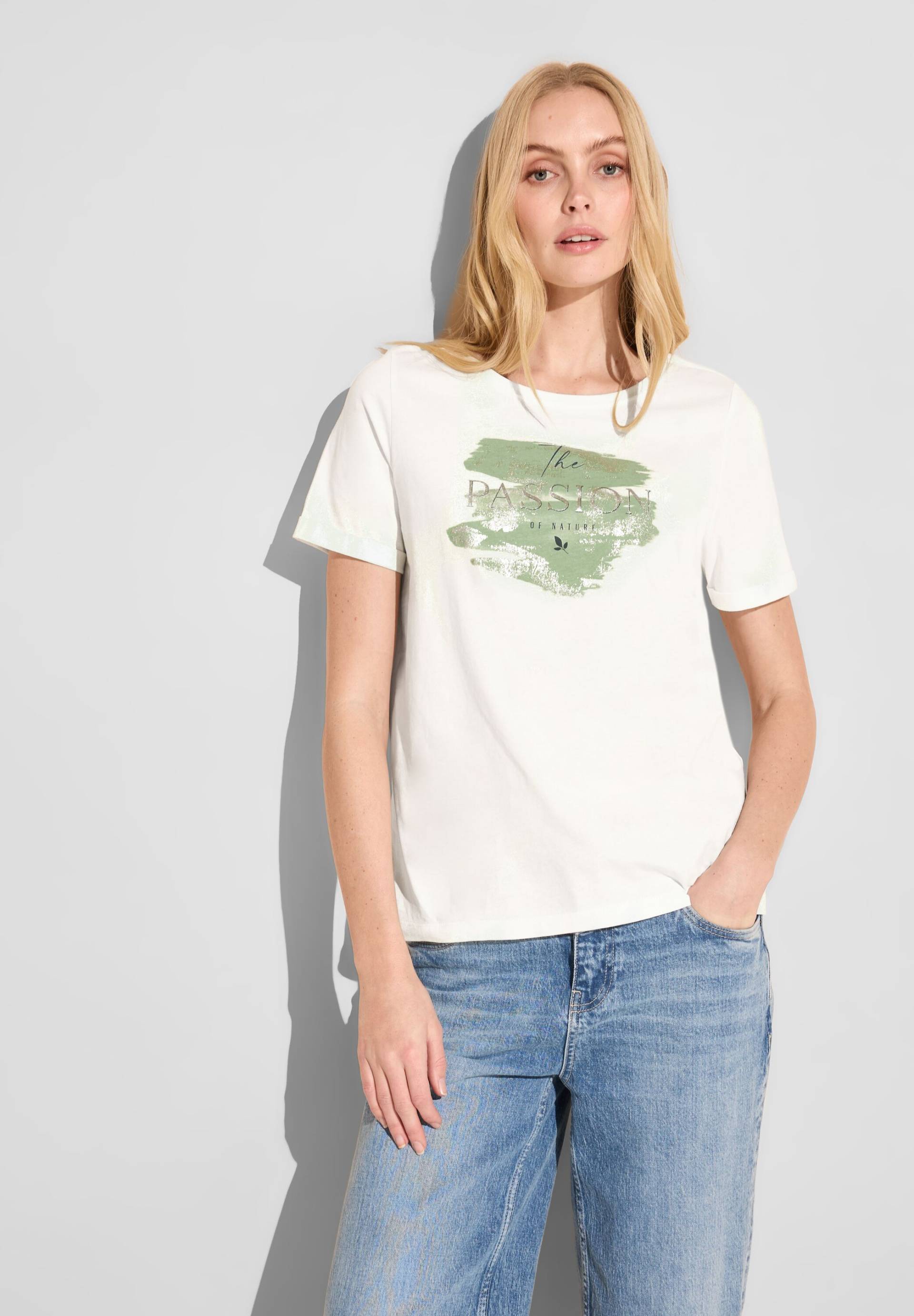 STREET ONE Rundhalsshirt, mit Folienprint von STREET ONE