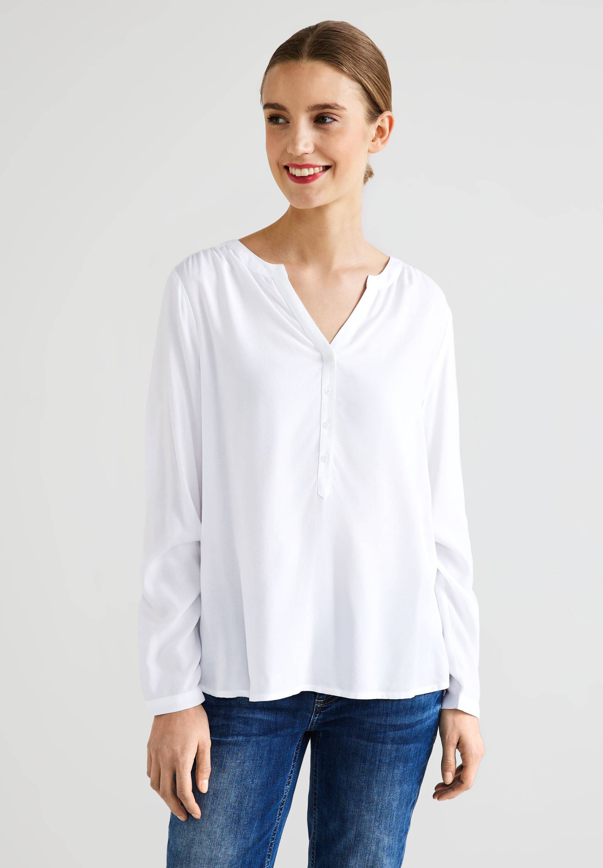 STREET ONE Shirtbluse »Style Bamika«, mit Seitenschlitzen von STREET ONE