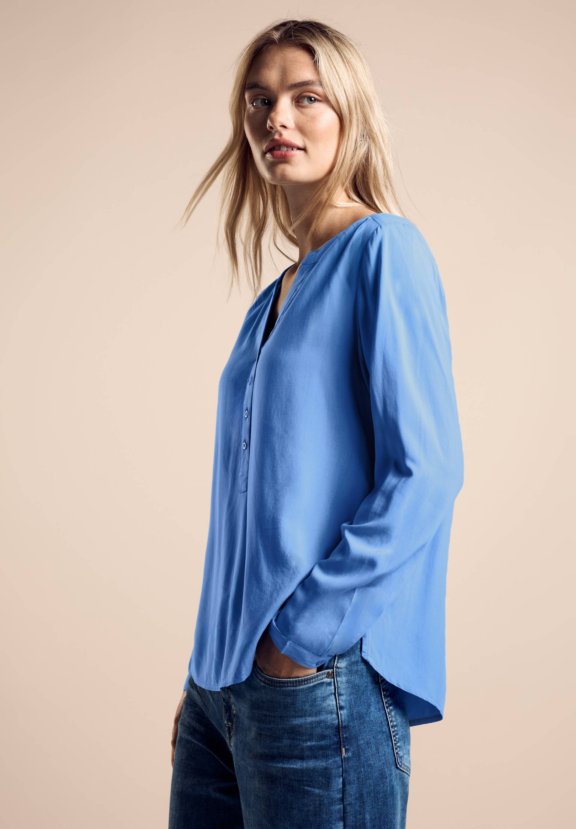 STREET ONE Shirtbluse »Style Bamika«, mit Seitenschlitzen von STREET ONE