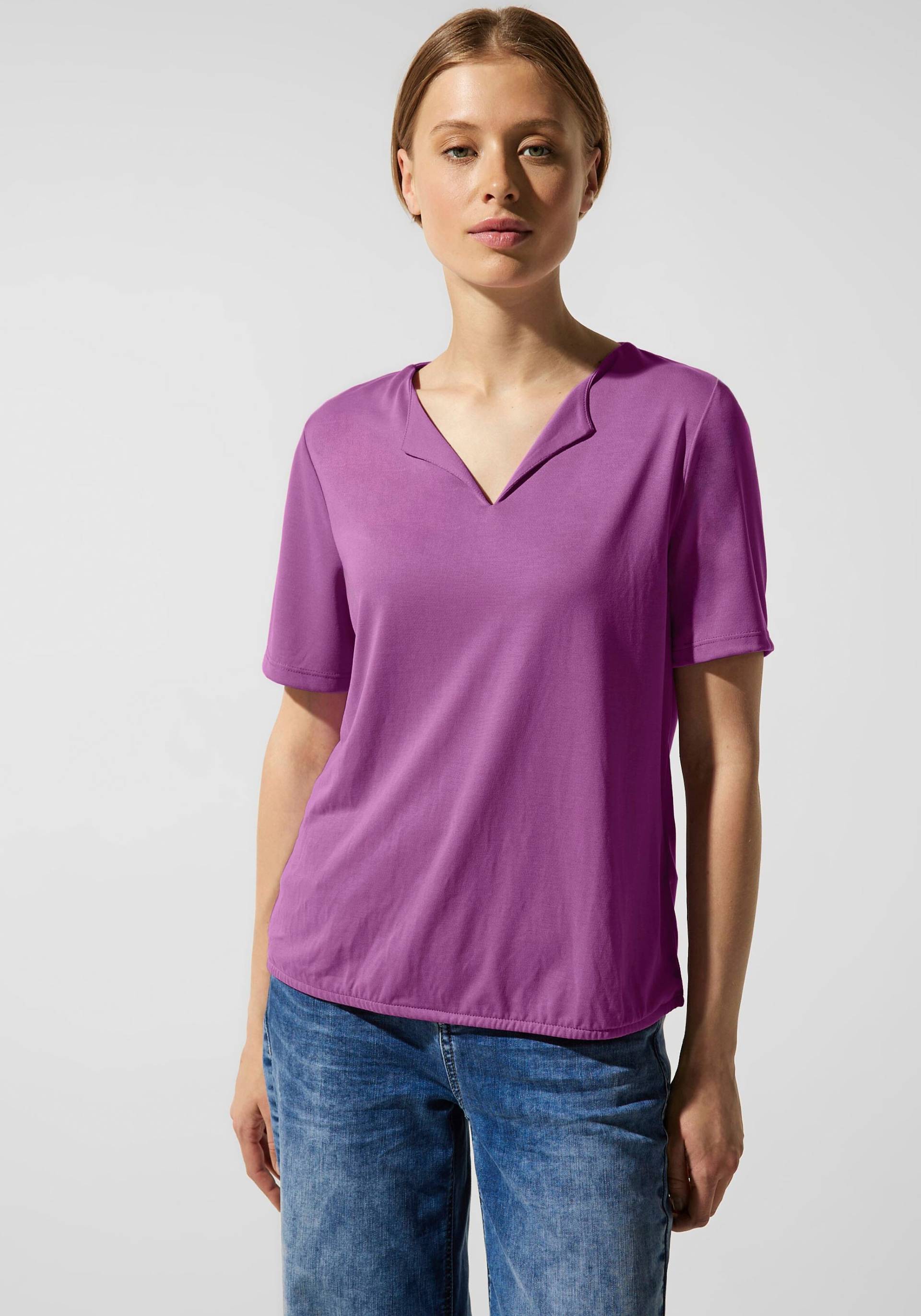 STREET ONE Shirttop, im Seidenlook von STREET ONE