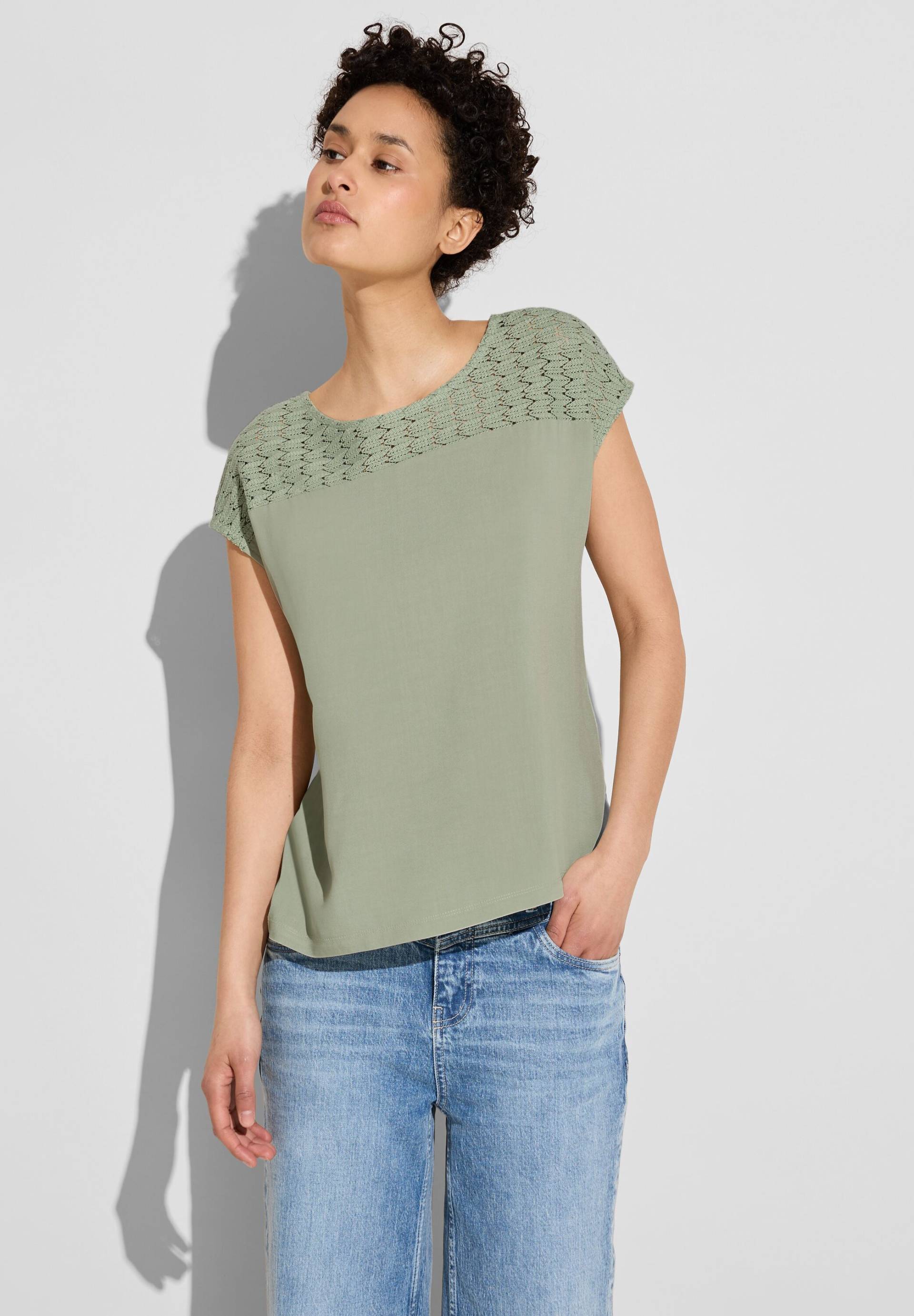 STREET ONE Shirttop, mit Häkelstruktur von STREET ONE