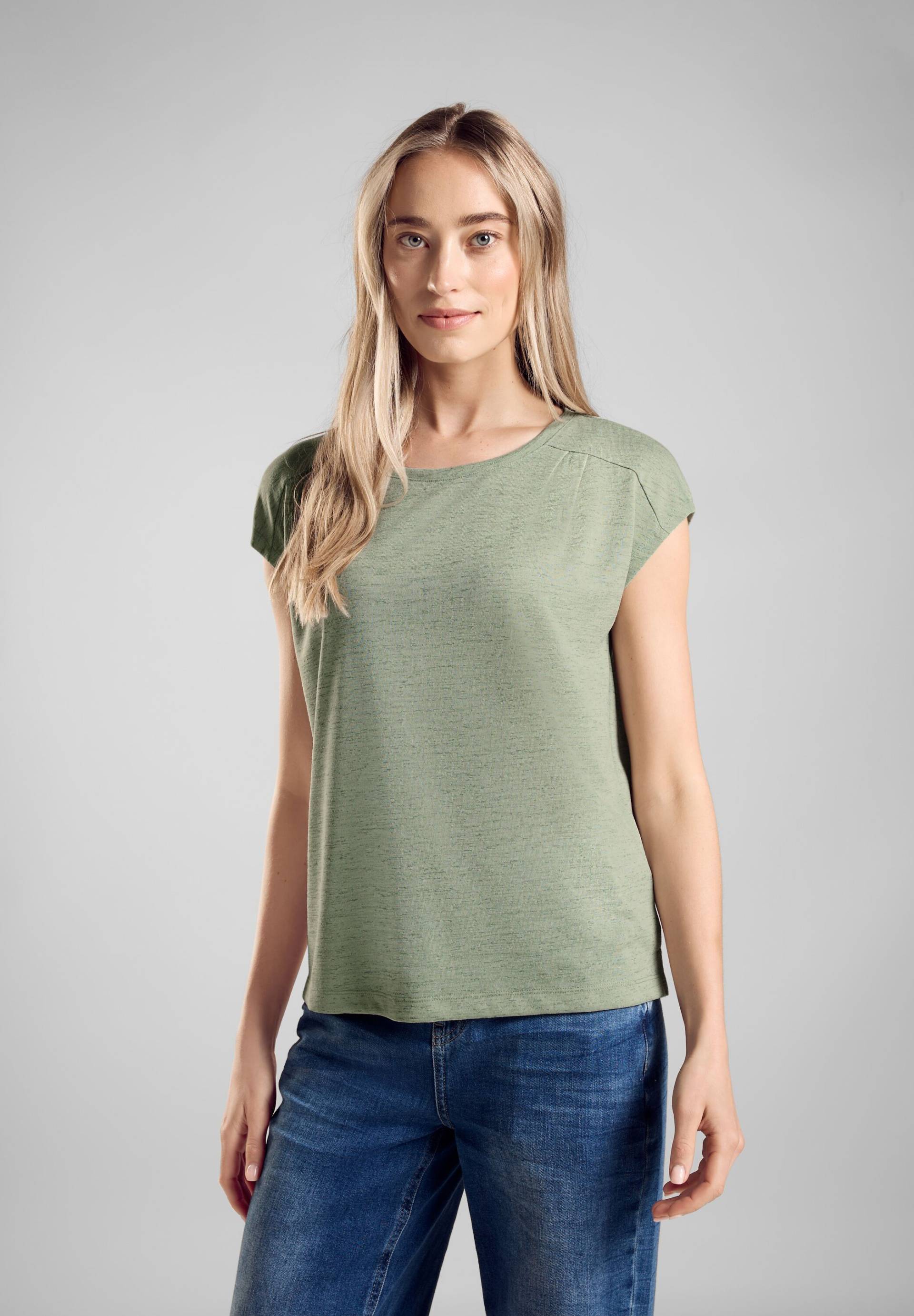STREET ONE Shirttop, mit Leinen Melange Optik STREET ONE Shirttop, mit Leinen Melange Optik von STREET ONE