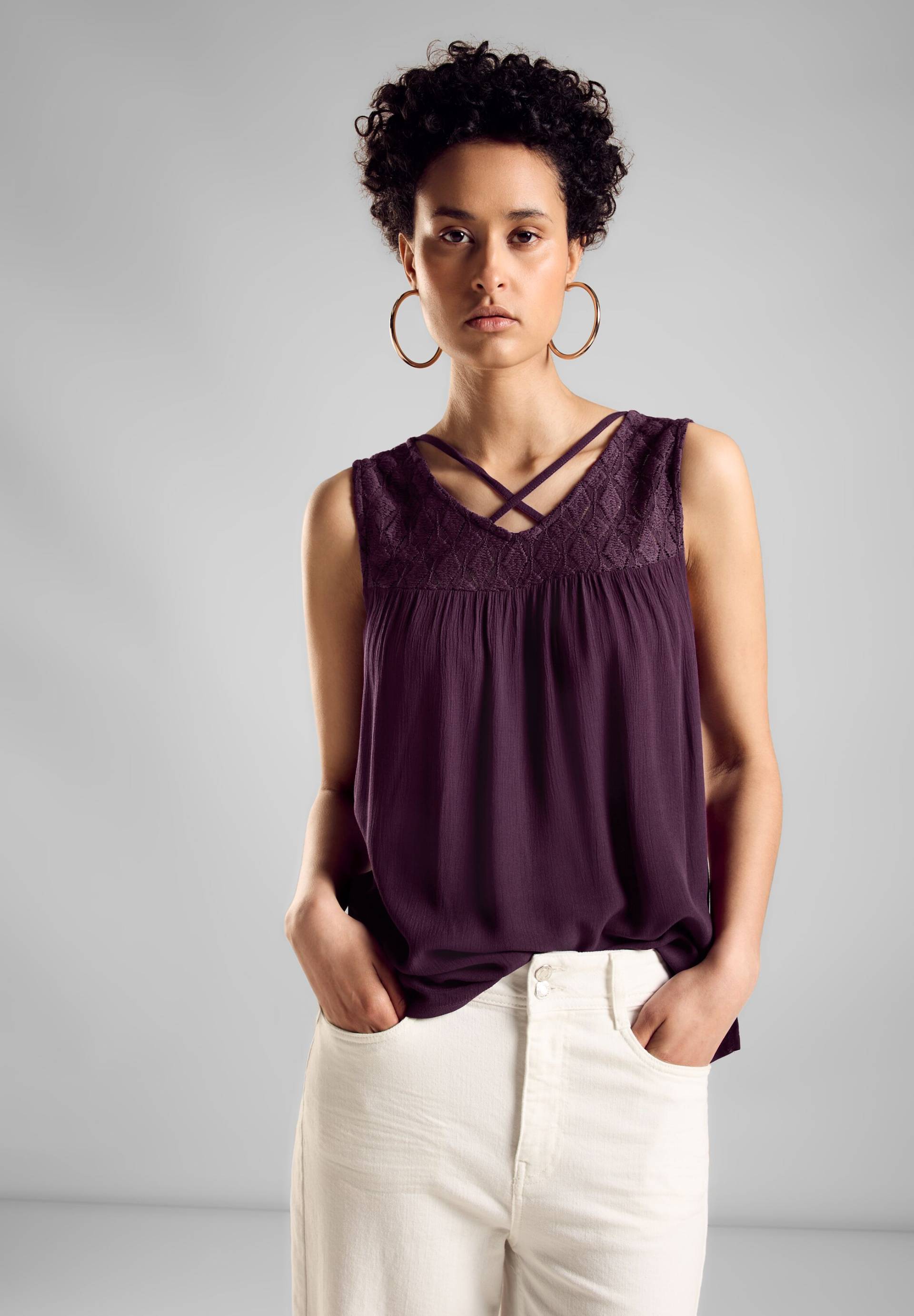 STREET ONE Shirttop, mit Spitze von STREET ONE