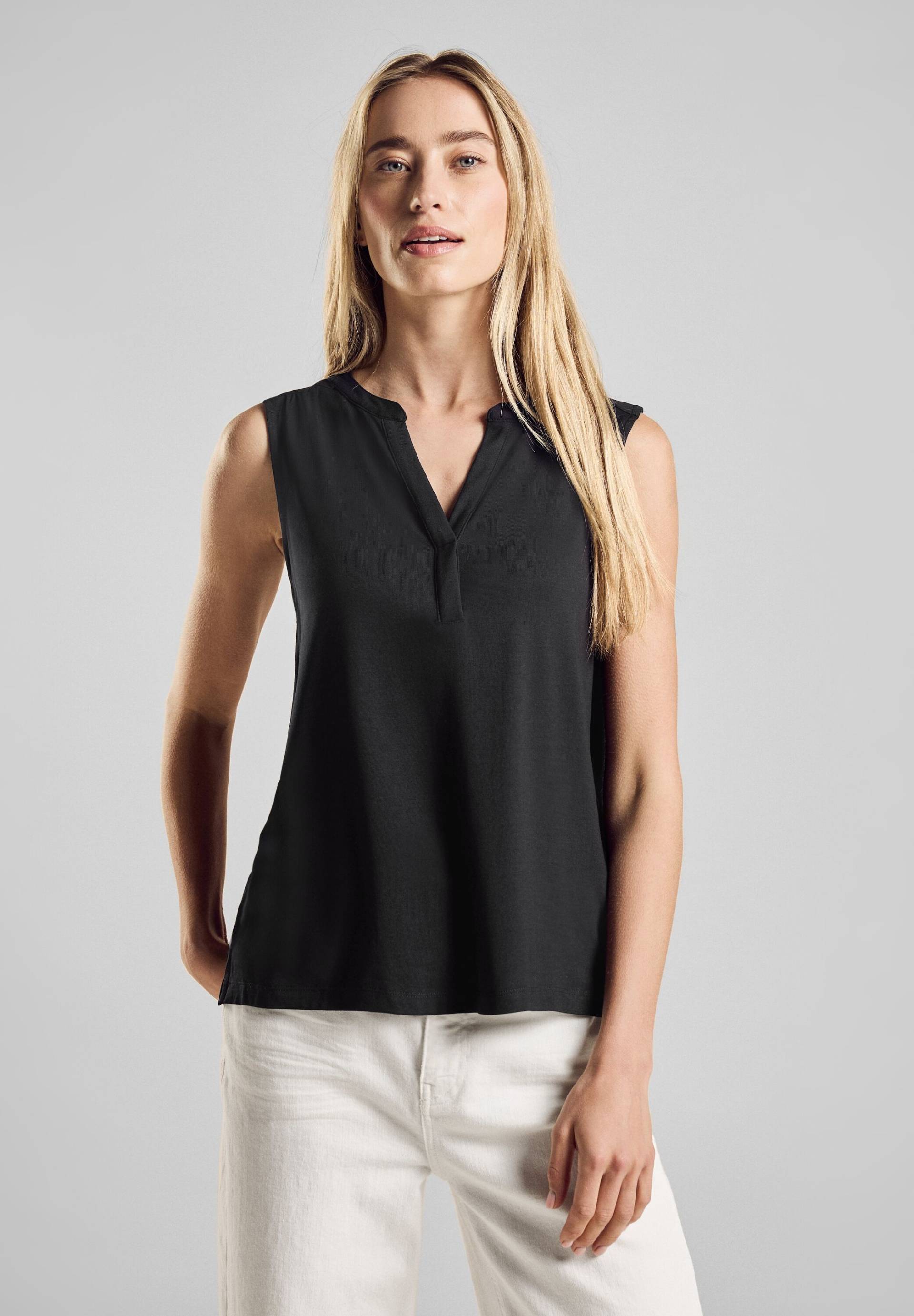 STREET ONE Shirttop, mit geschlitztem Ausschnitt von STREET ONE