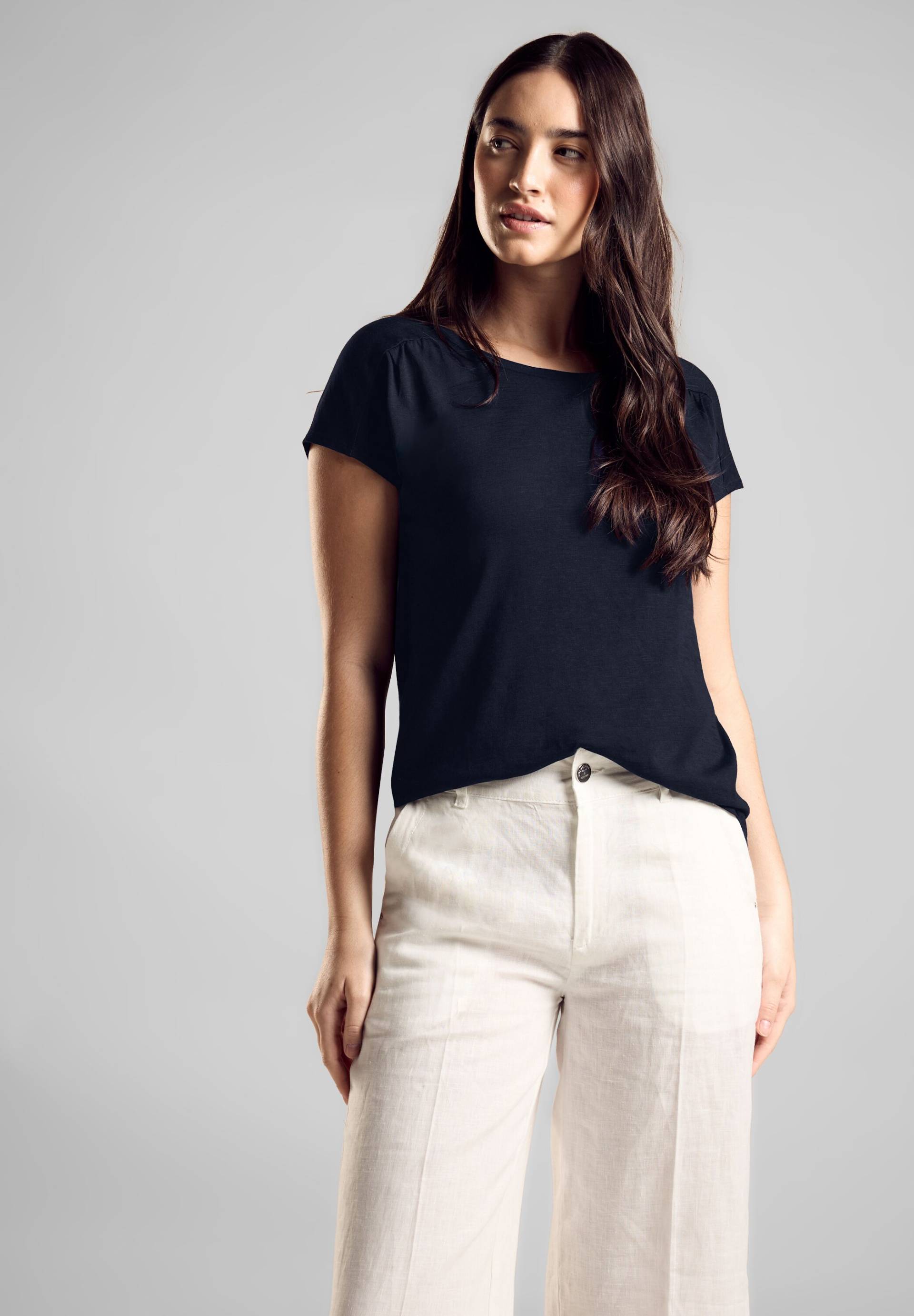 STREET ONE Shirttop, mit seitlichen Schlitzen im Saum STREET ONE Shirttop, mit seitlichen Schlitzen im Saum von STREET ONE