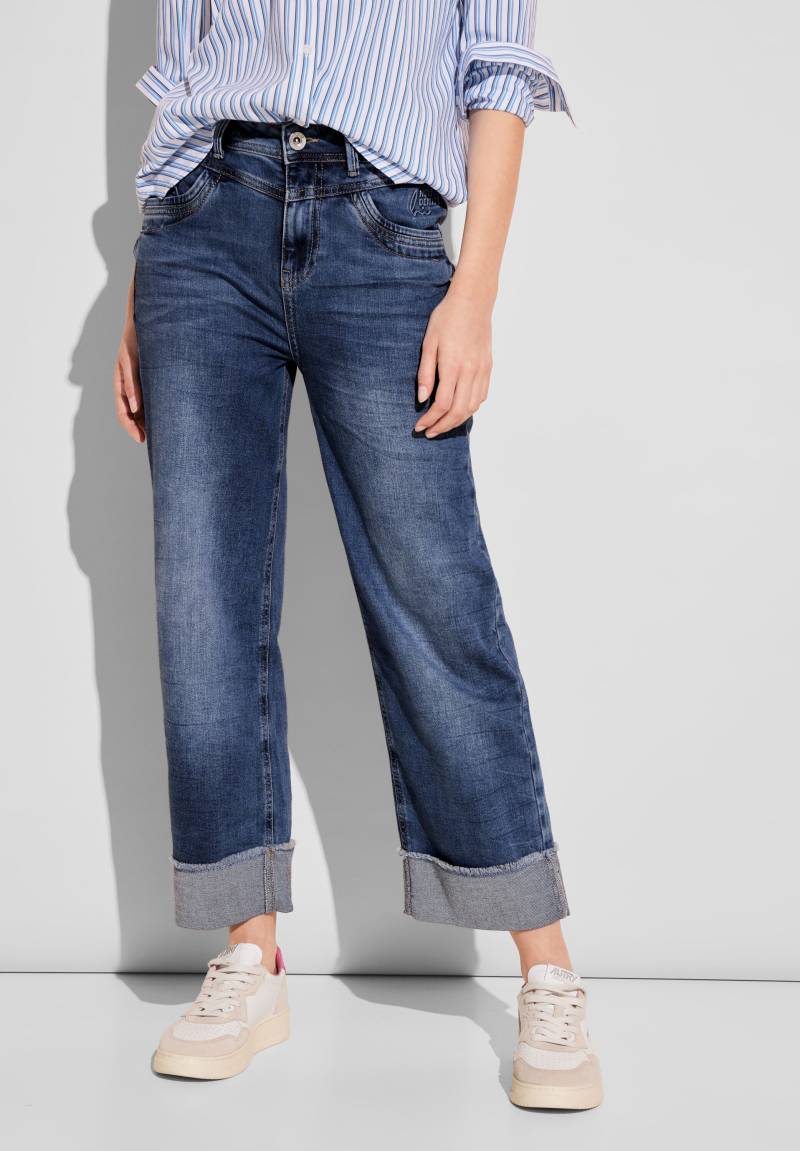 STREET ONE Straight-Jeans, in mittelblauer Waschung von STREET ONE