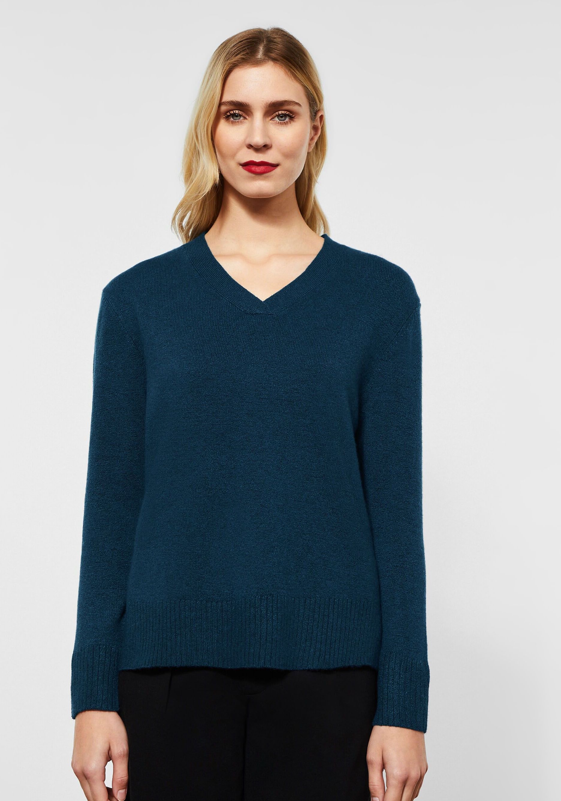 STREET ONE Strickpullover, mit V-Ausschnitt von STREET ONE