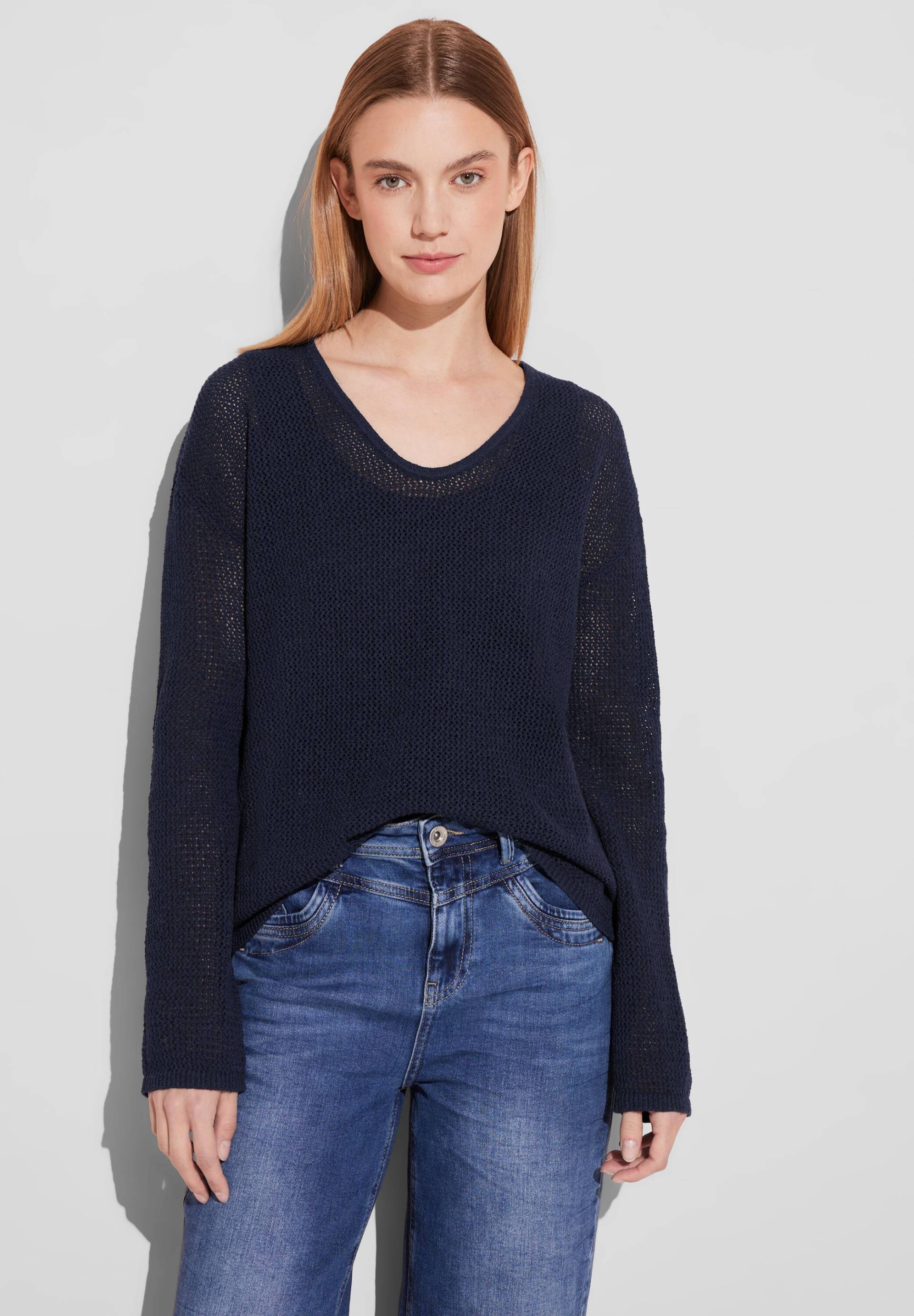 STREET ONE Strickpullover, mit transparentem Muster STREET ONE Strickpullover, mit transparentem Muster von STREET ONE