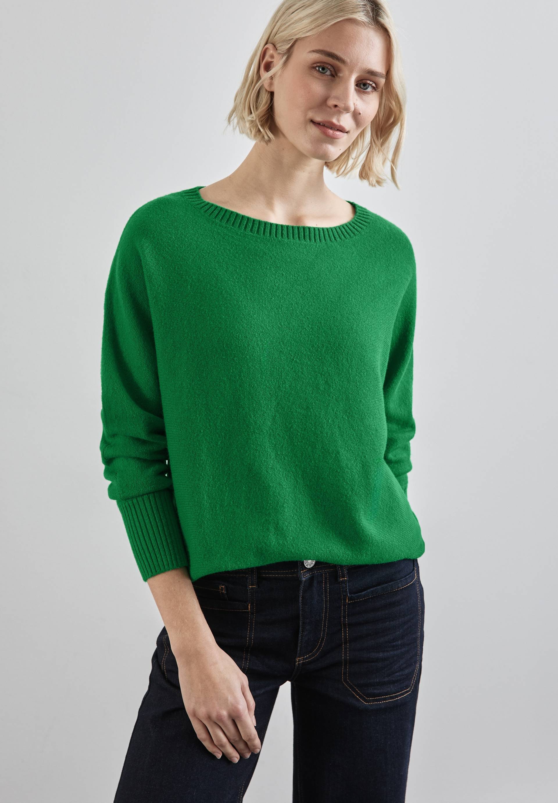 STREET ONE Strickpullover »Dolman«, mit Rippbündchen von STREET ONE