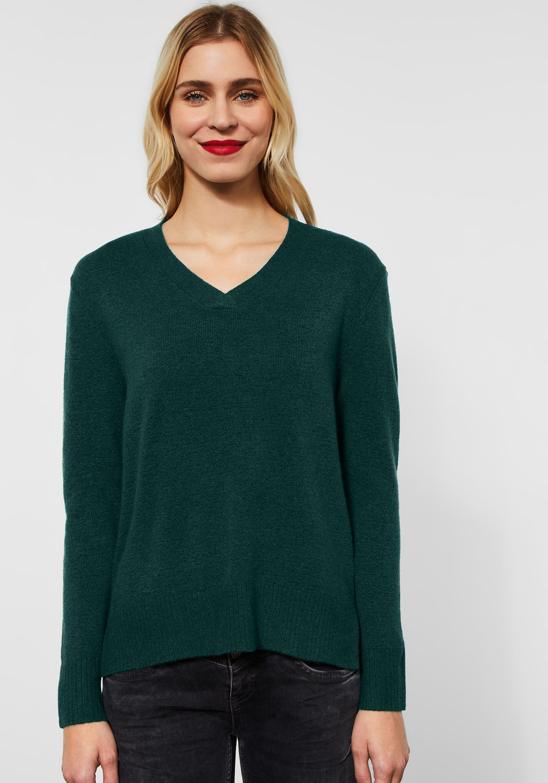 STREET ONE Strickpullover, mit V-Ausschnitt von STREET ONE