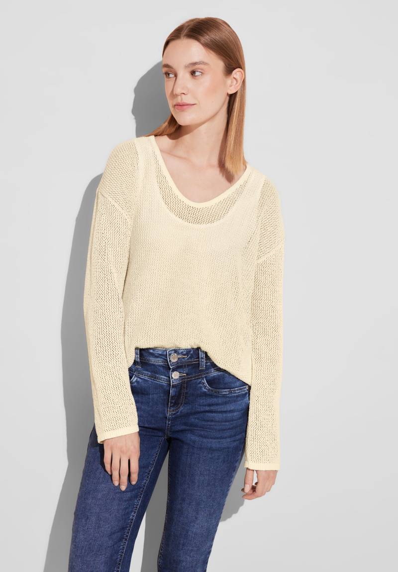 STREET ONE Strickpullover, mit transparentem Muster von STREET ONE