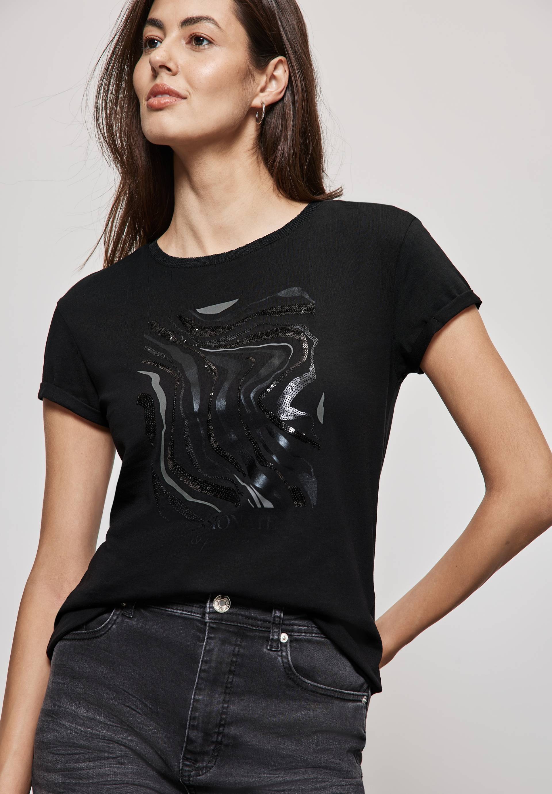 STREET ONE T-Shirt, mit Pailetten von STREET ONE