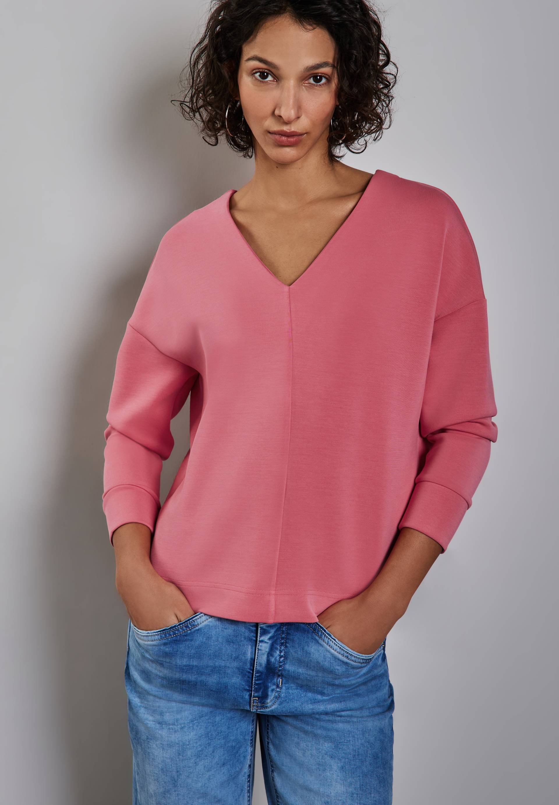 STREET ONE V-Ausschnitt-Pullover, mit Bündchen STREET ONE V-Ausschnitt-Pullover, mit Bündchen von STREET ONE