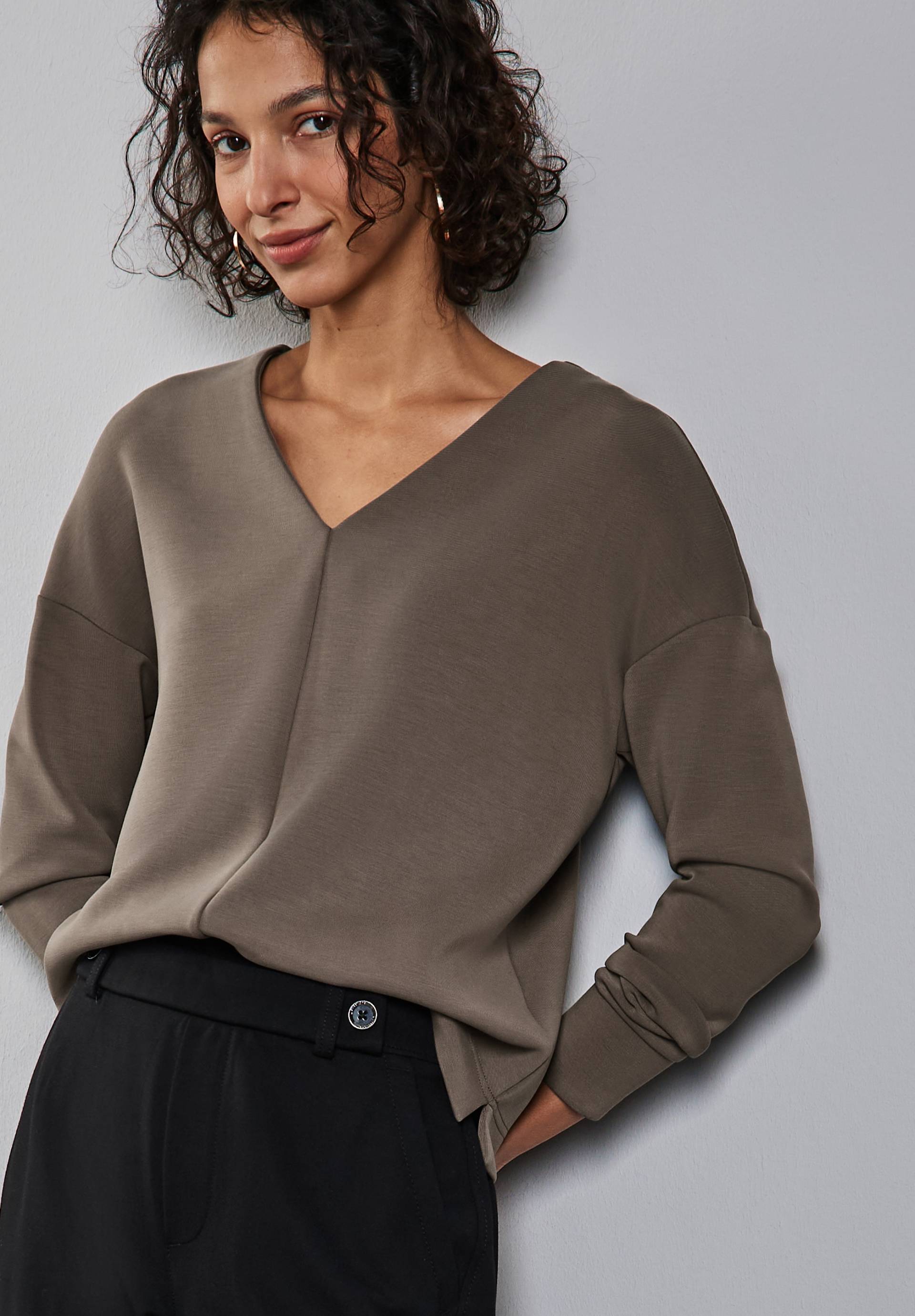 STREET ONE V-Ausschnitt-Pullover, mit Bündchen STREET ONE V-Ausschnitt-Pullover, mit Bündchen von STREET ONE