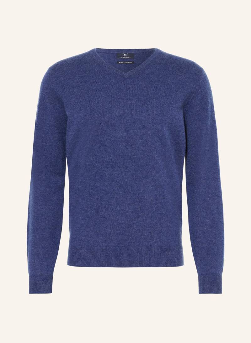 Strokesman's Cashmere-Pullover blau von STROKESMAN'S