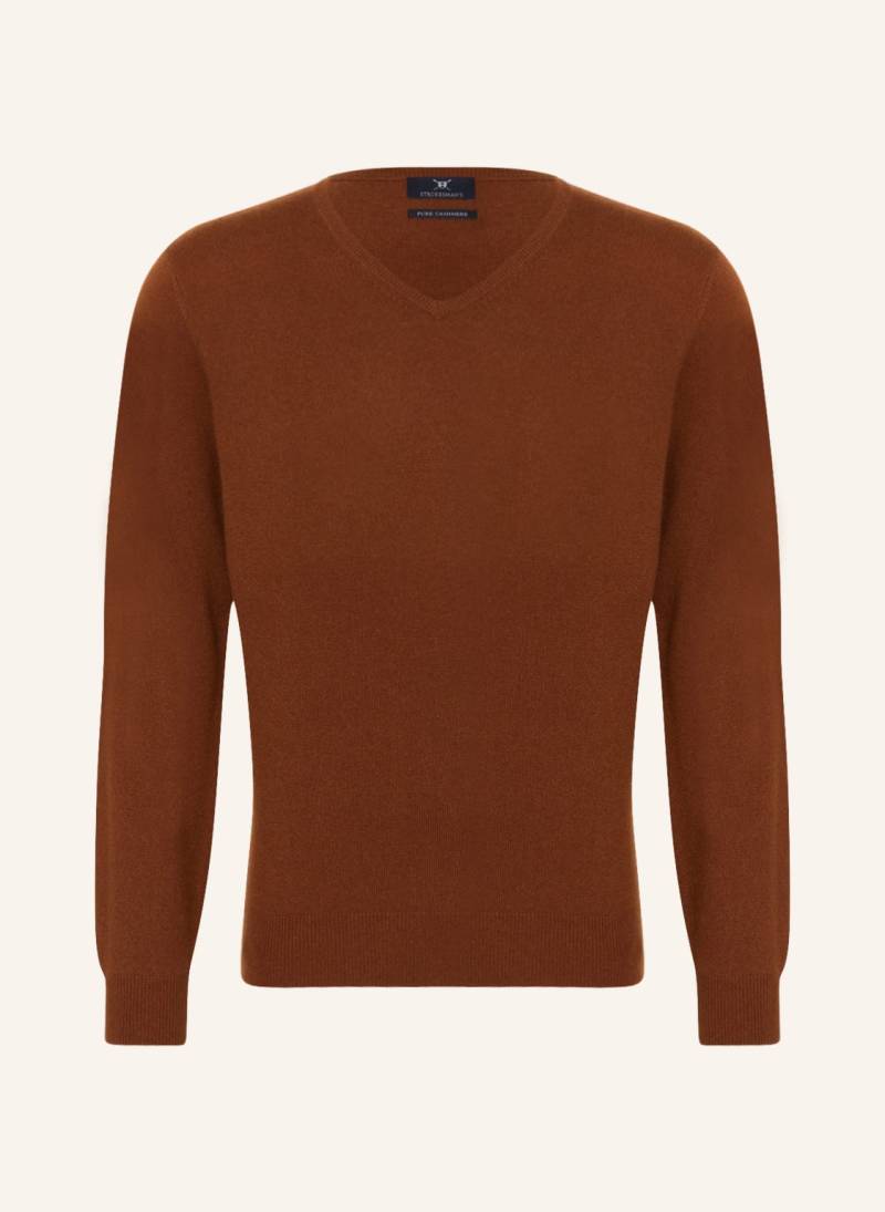 Strokesman's Cashmere-Pullover braun von STROKESMAN'S