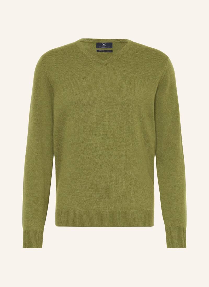 Strokesman's Cashmere-Pullover gruen von STROKESMAN'S