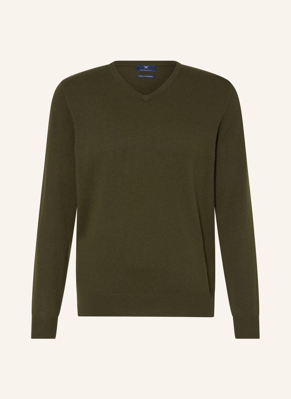 Strokesman's Cashmere-Pullover gruen von STROKESMAN'S