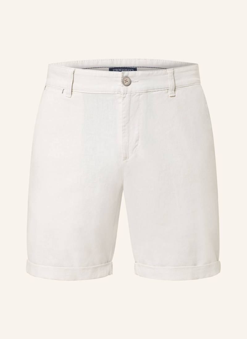 Strokesman's Chinoshorts Slim Fit Mit Leinen beige von STROKESMAN'S