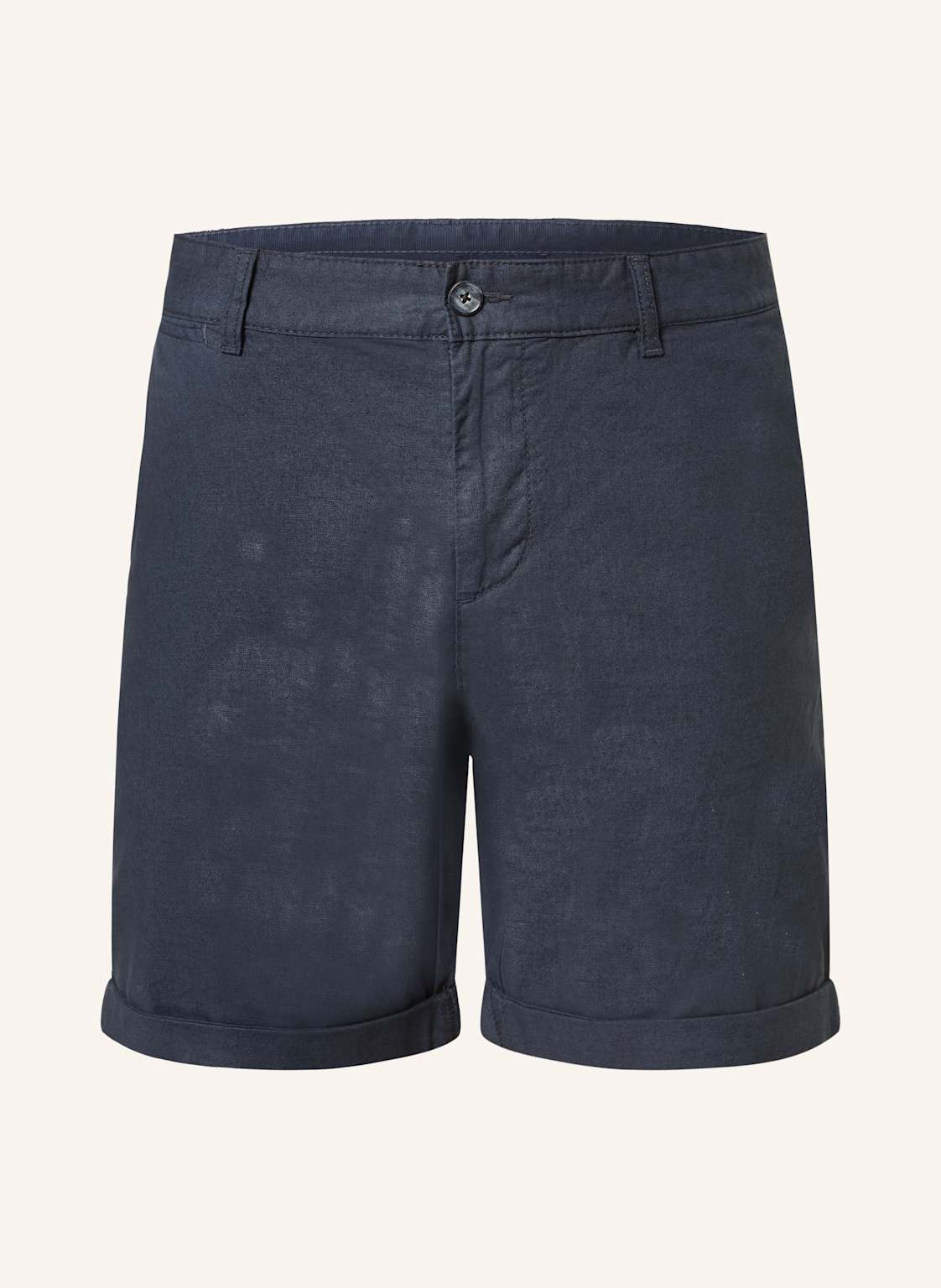 Strokesman's Chinoshorts Slim Fit Mit Leinen blau von STROKESMAN'S